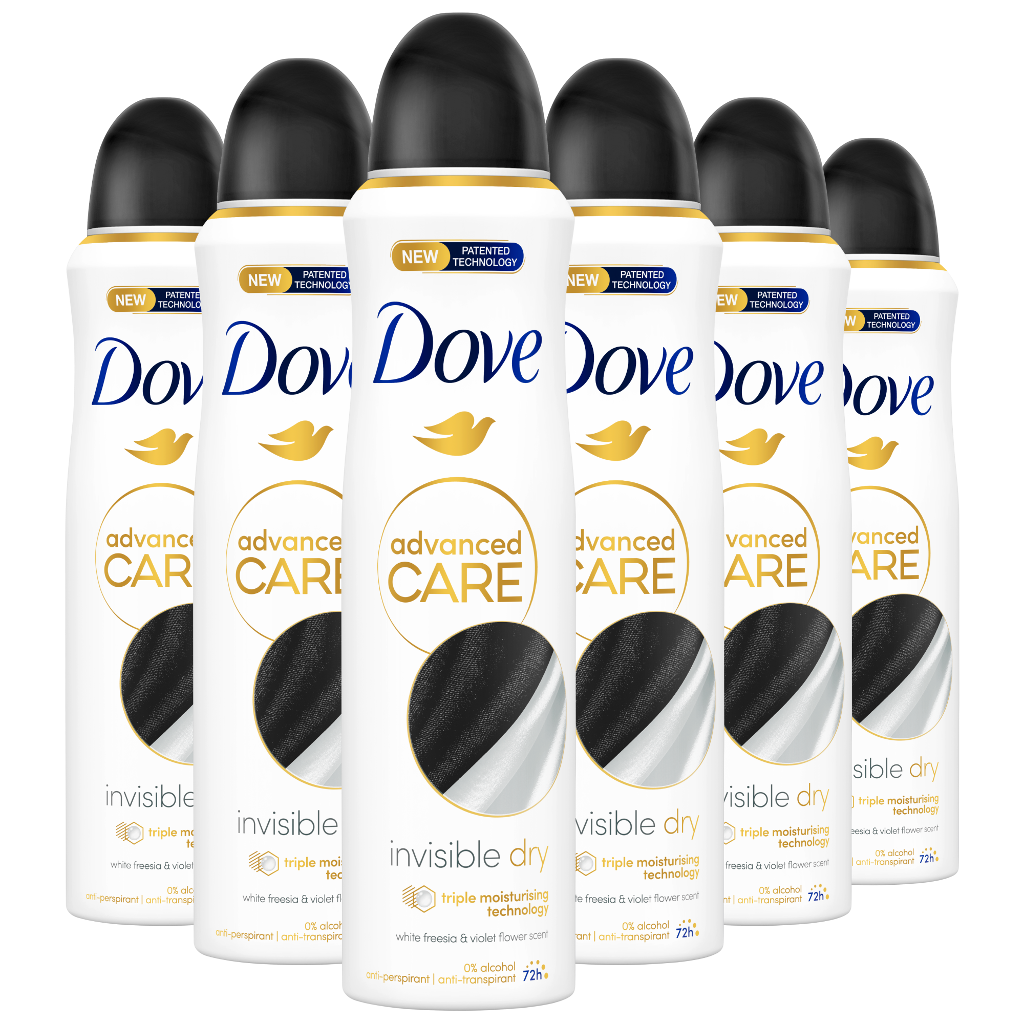 Dove Deodorant Spray Invisible Dry Anti-transpirant 150 ML Multipack 6 stuks