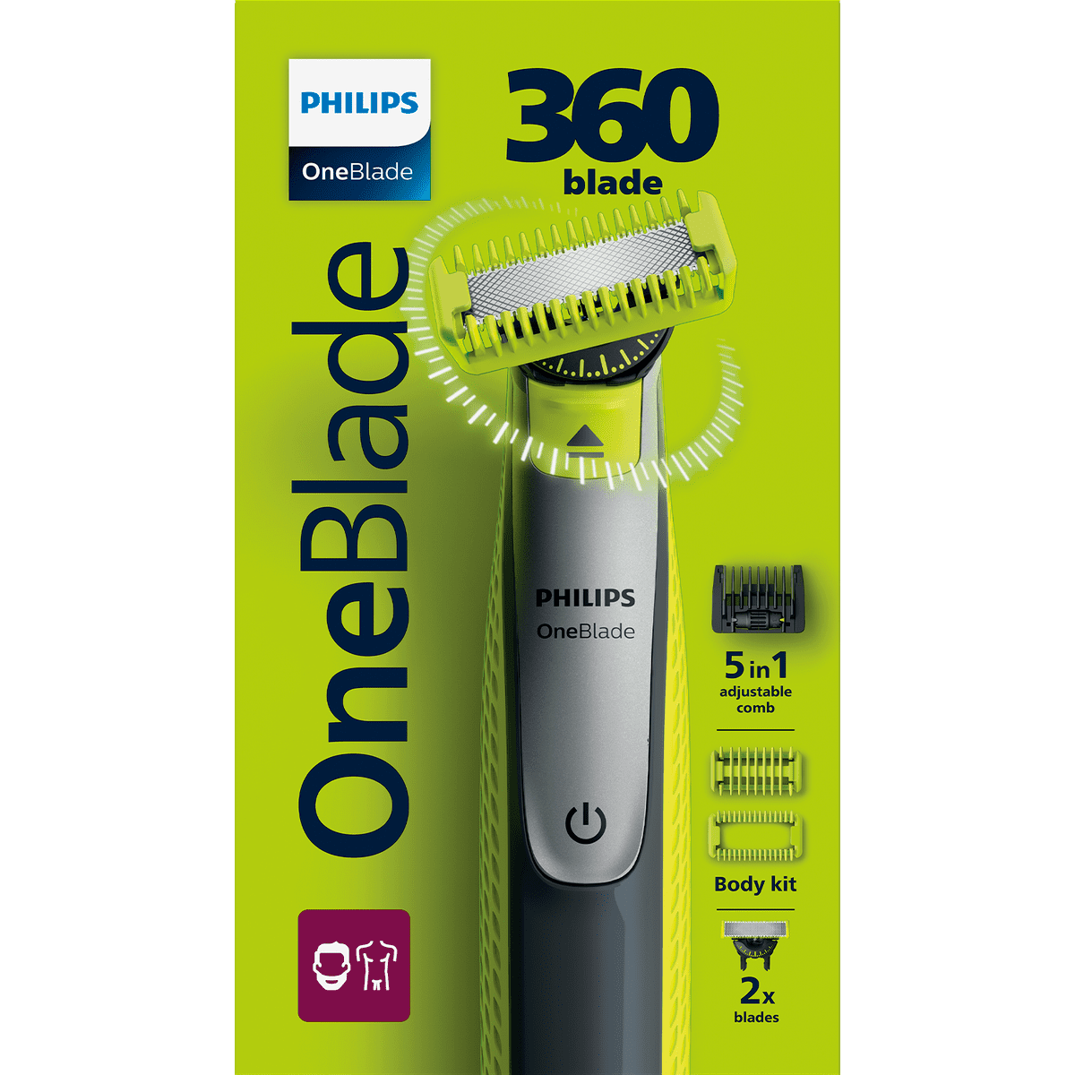 Philips OneBlade 360 Face + Body Scheerapparaat QP2834/23