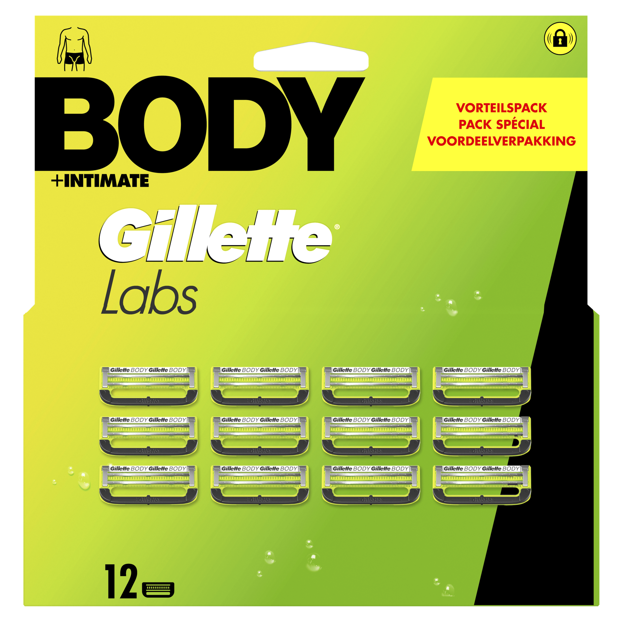 GilletteLabs Body Navulmesjes 12 stuks