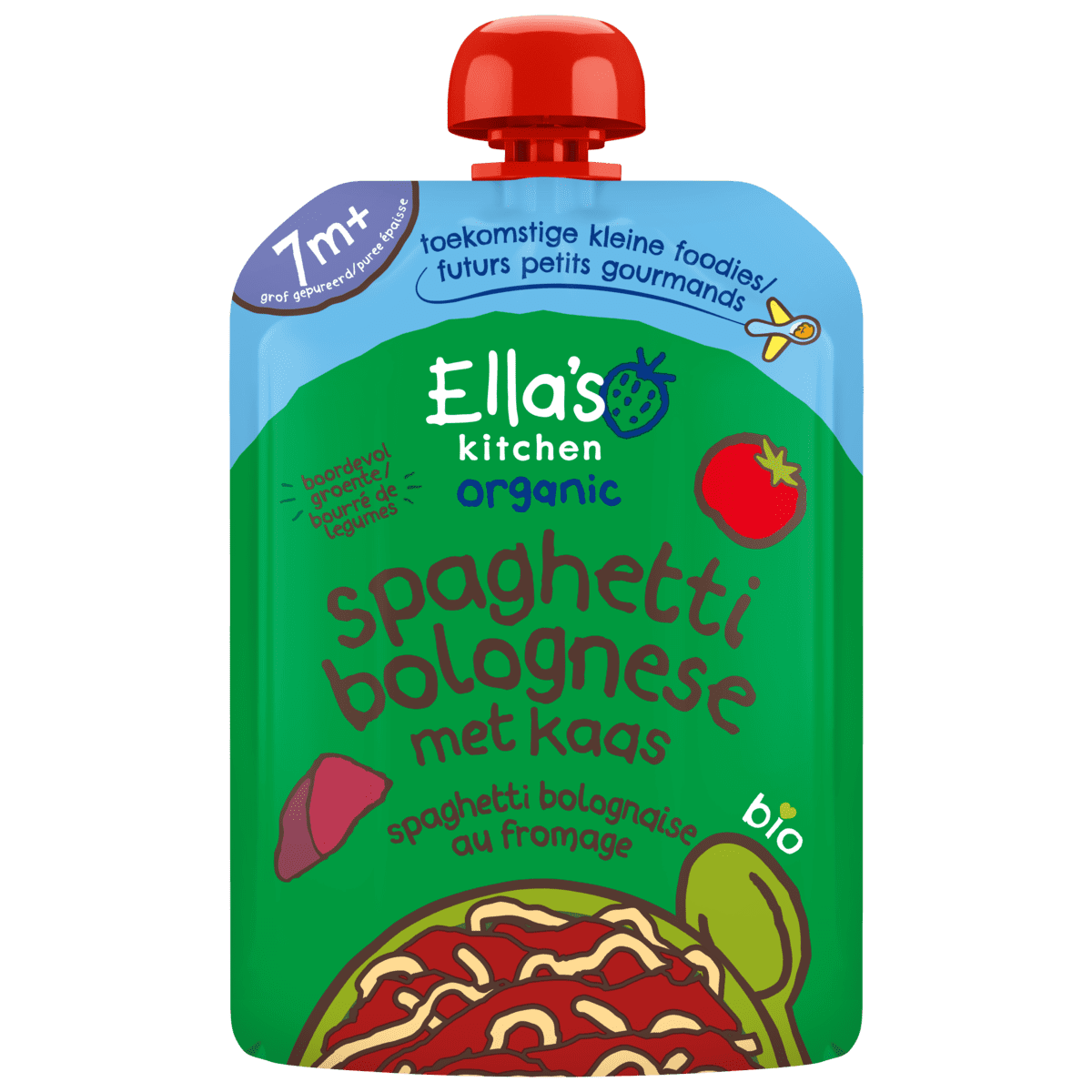 Ella's Kitchen Bio Spaghetti Bolognese Kaas 7+ Maanden 130 gram
