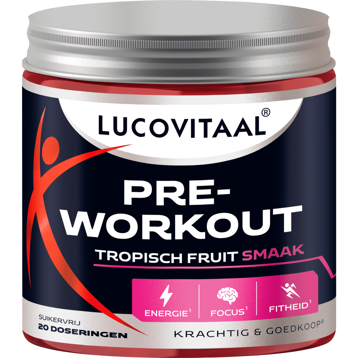 Lucovitaal Pre-Workout Tropisch Fruit 200 gram