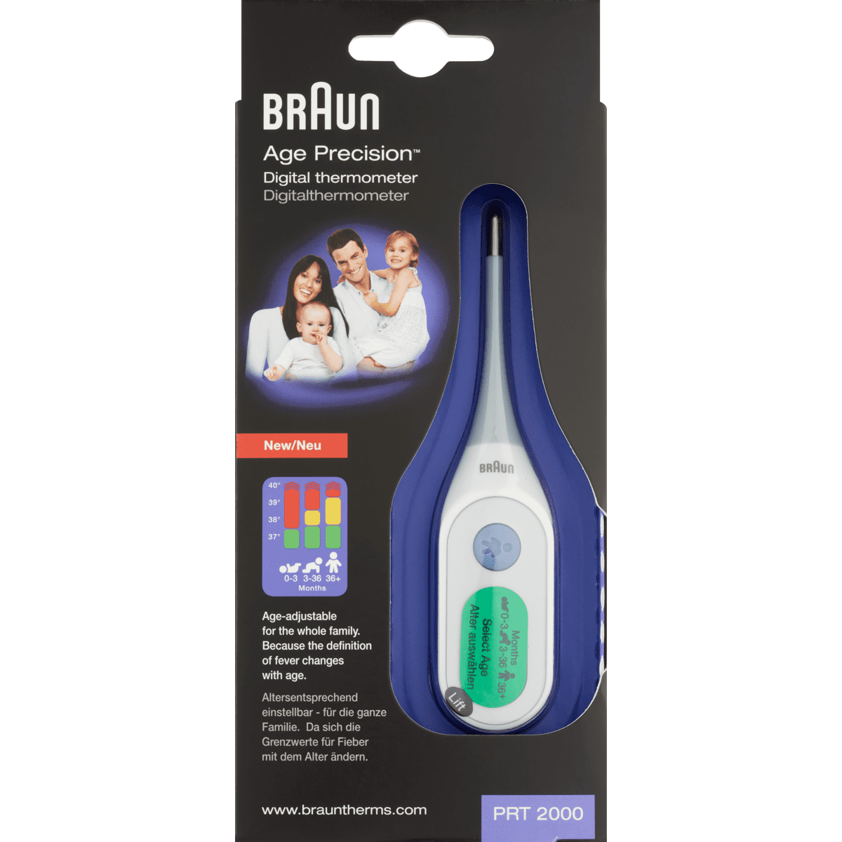 Braun Digitale Thermometer PRT2000 1 EA Etos