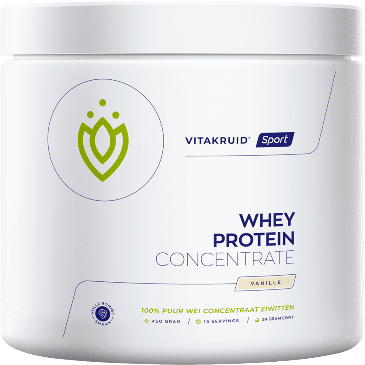 Vitakruid Whey Prote�nepoeder Vanille 450 gram