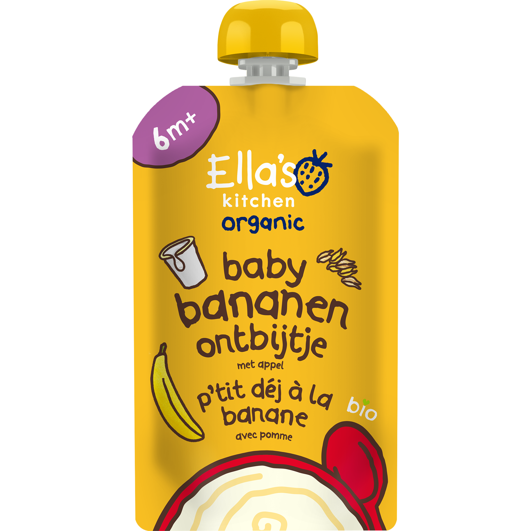 Ella's Kitchen Bio Knijpfruit Baby Bananen Ontbijtje 6+ Maanden 100 gram