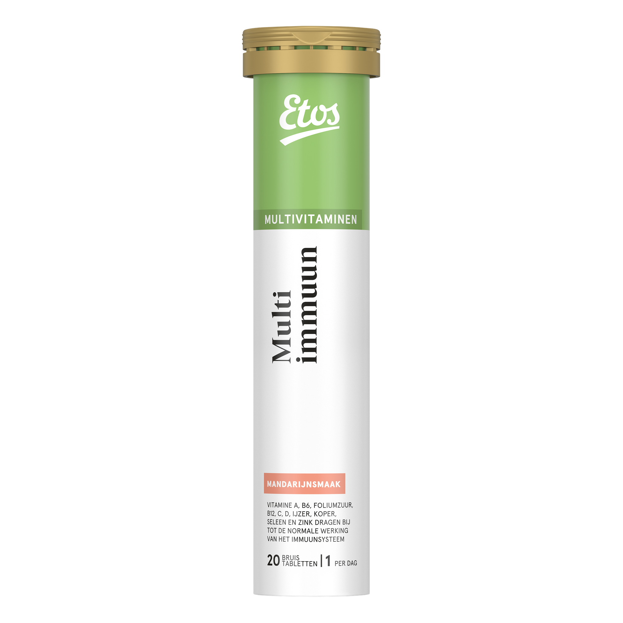 Etos Multi Vitamine Immuun Mandarijnsmaak Bruistablet 20 stuks