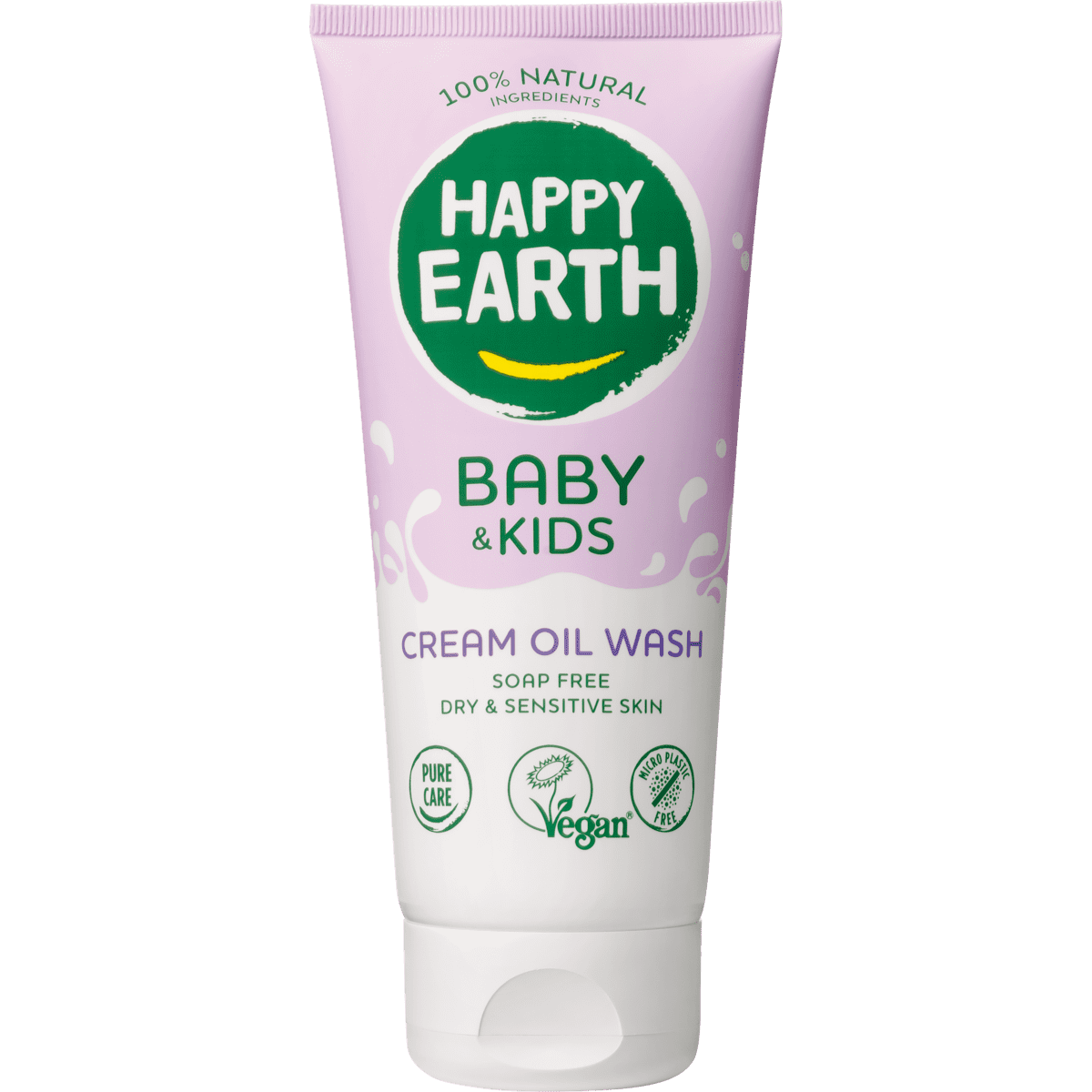 Happy Earth 100% Natuurlijke Baby & Kids Zeepvrije Crème Olie Wasgel 200 ML