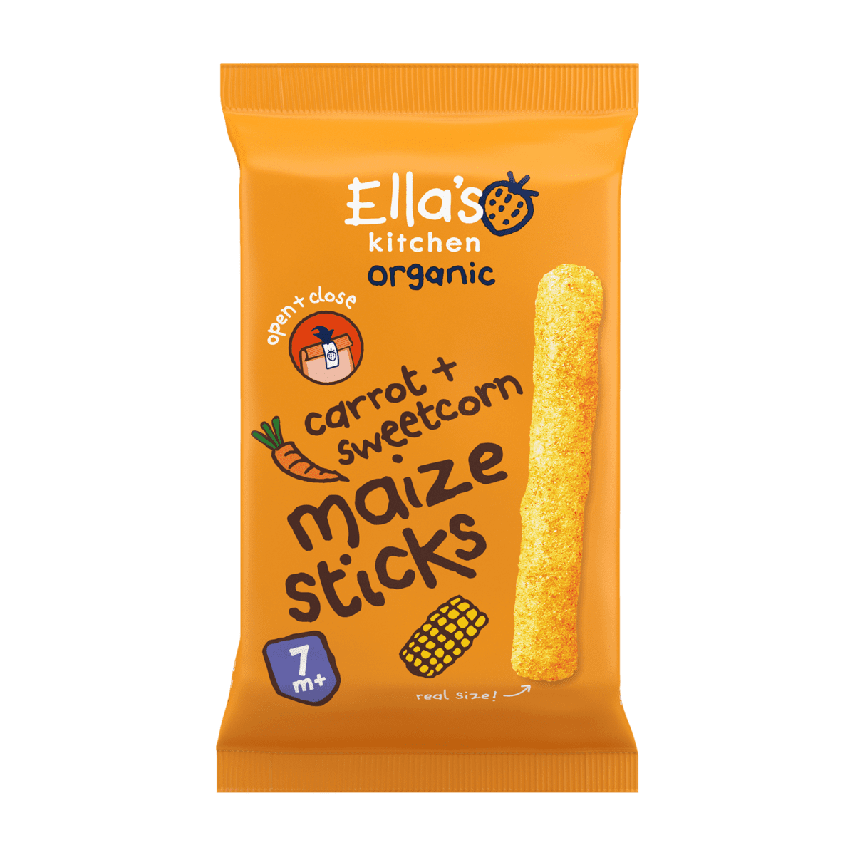 Ella's Kitchen Bio Maïssticks Wortel 7+ Maanden 17 gram