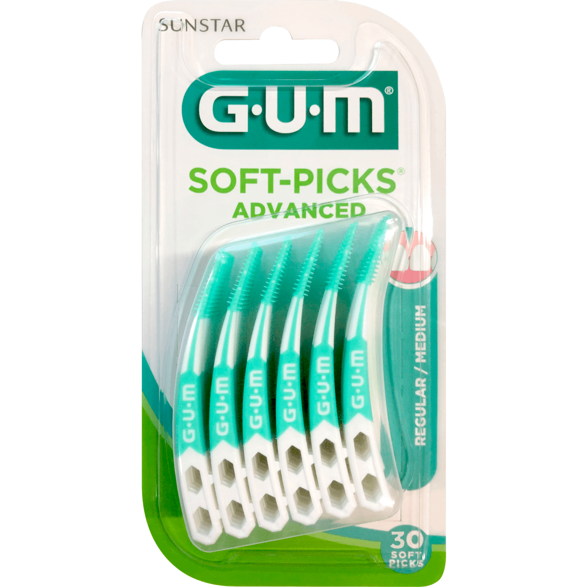 GUM SoftPicks Advanced Regular 30 EA Etos