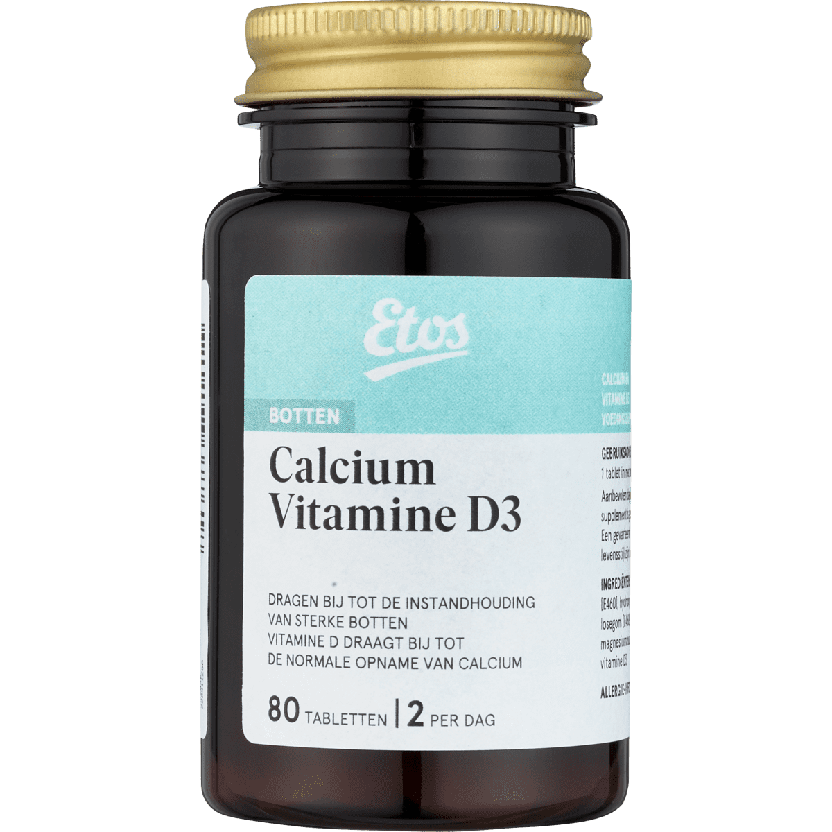 Etos Vitamine D3 Calcium Tabletten 80 stuks