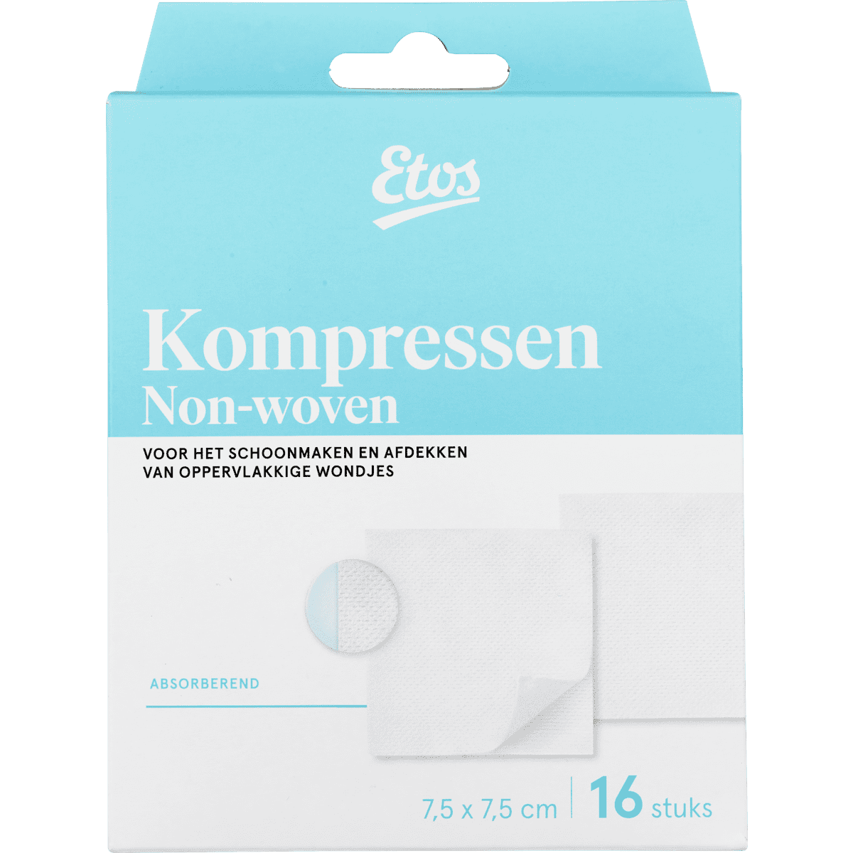 Etos Gaaskompressen 7,5 x 7,5 16 stuks