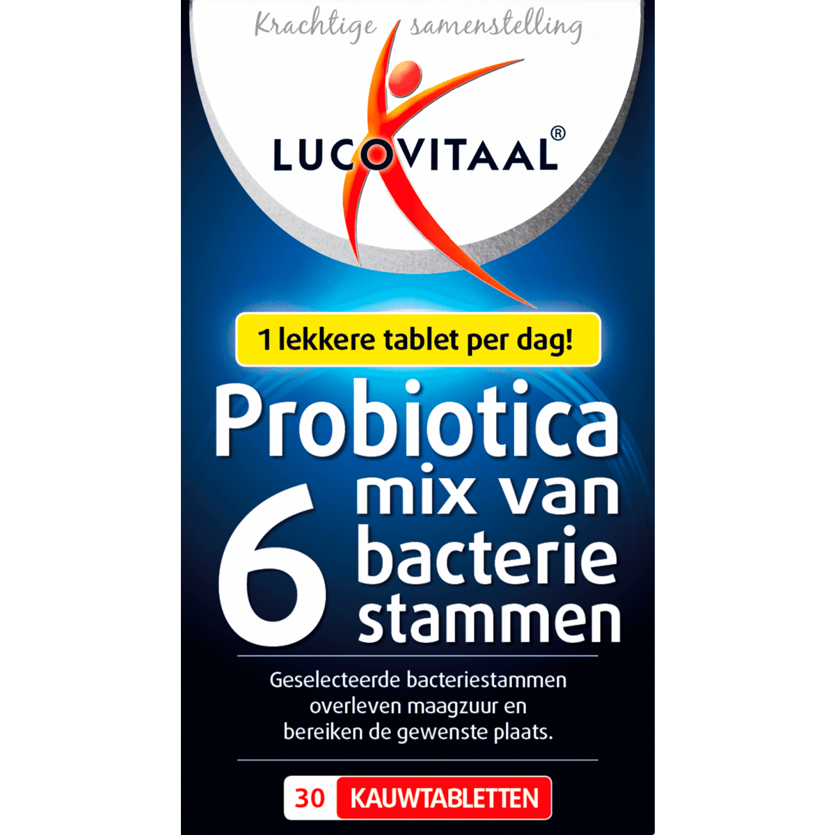 Lucovitaal Probiotica Mix 6 Bacterie Stammen Kauwtabletten 30 stuks