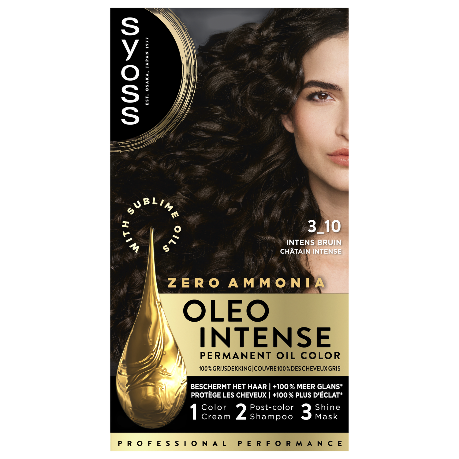 Syoss Oleo Intense Permanente Haarkleuring 3-10 Intens Bruin