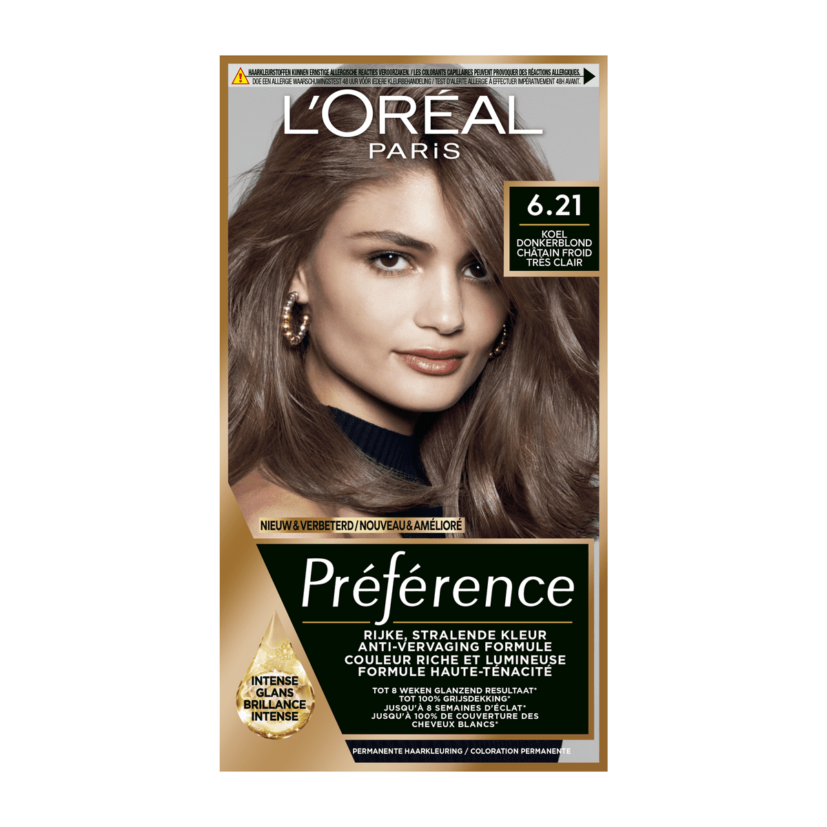 L'Oréal Paris Préférence 6.21 Zurich Zeer Licht Koel Bruin