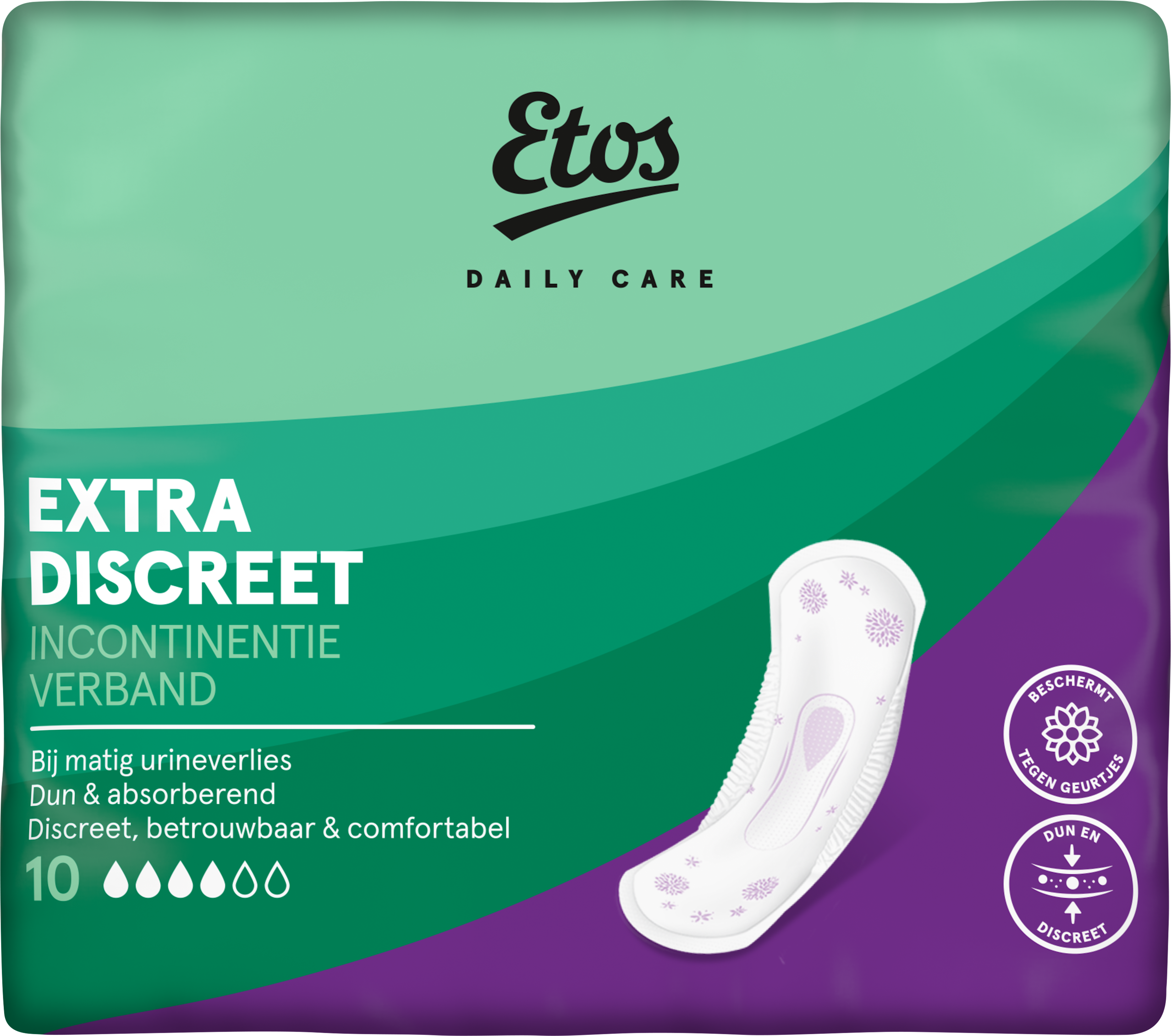 Etos Extra Discreet Incontinentieverband 10 stuks