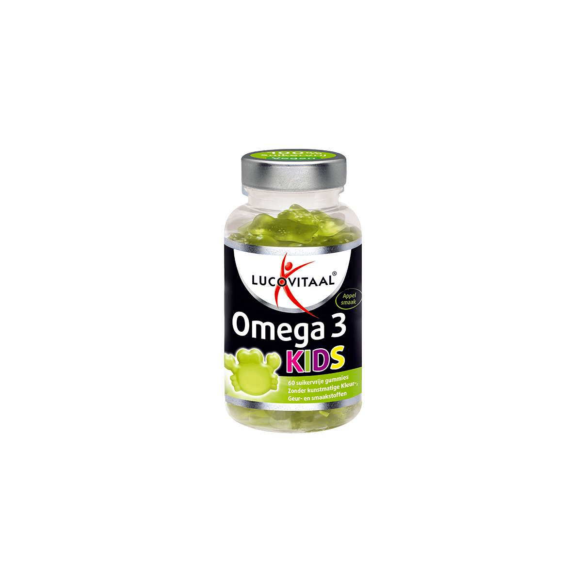 Lucovitaal Omega Kids Suikervrije Gummies Appel 60 stuks