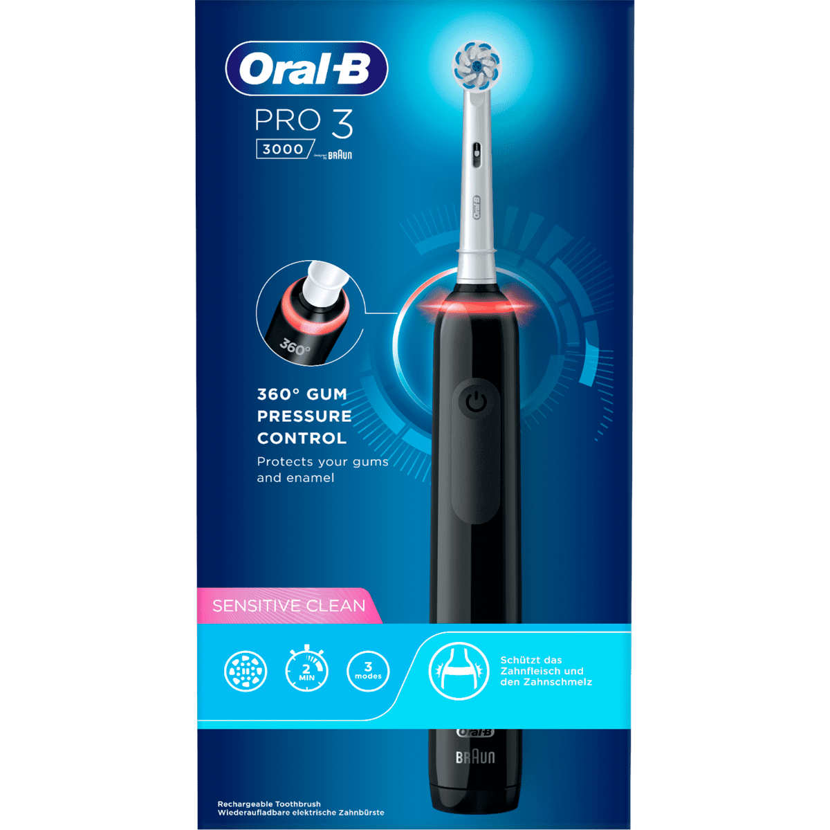 huurling voordelig Document Oral-B Pro 3 3000 Zwarte Elektrische Tandenborstel By Braun 1 EA | Etos