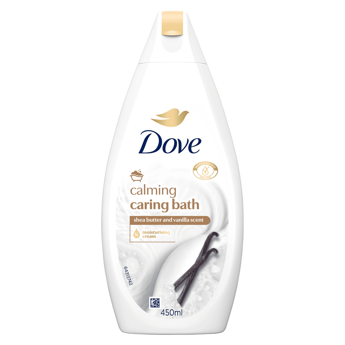 Dove Caring Bath Sheaboter & Vanille Badcrème 450 ML