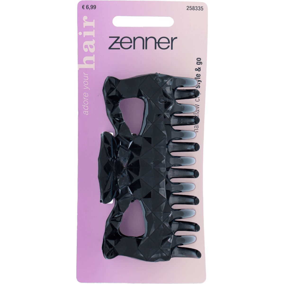 Zenner Haarklem Diamant Zwart