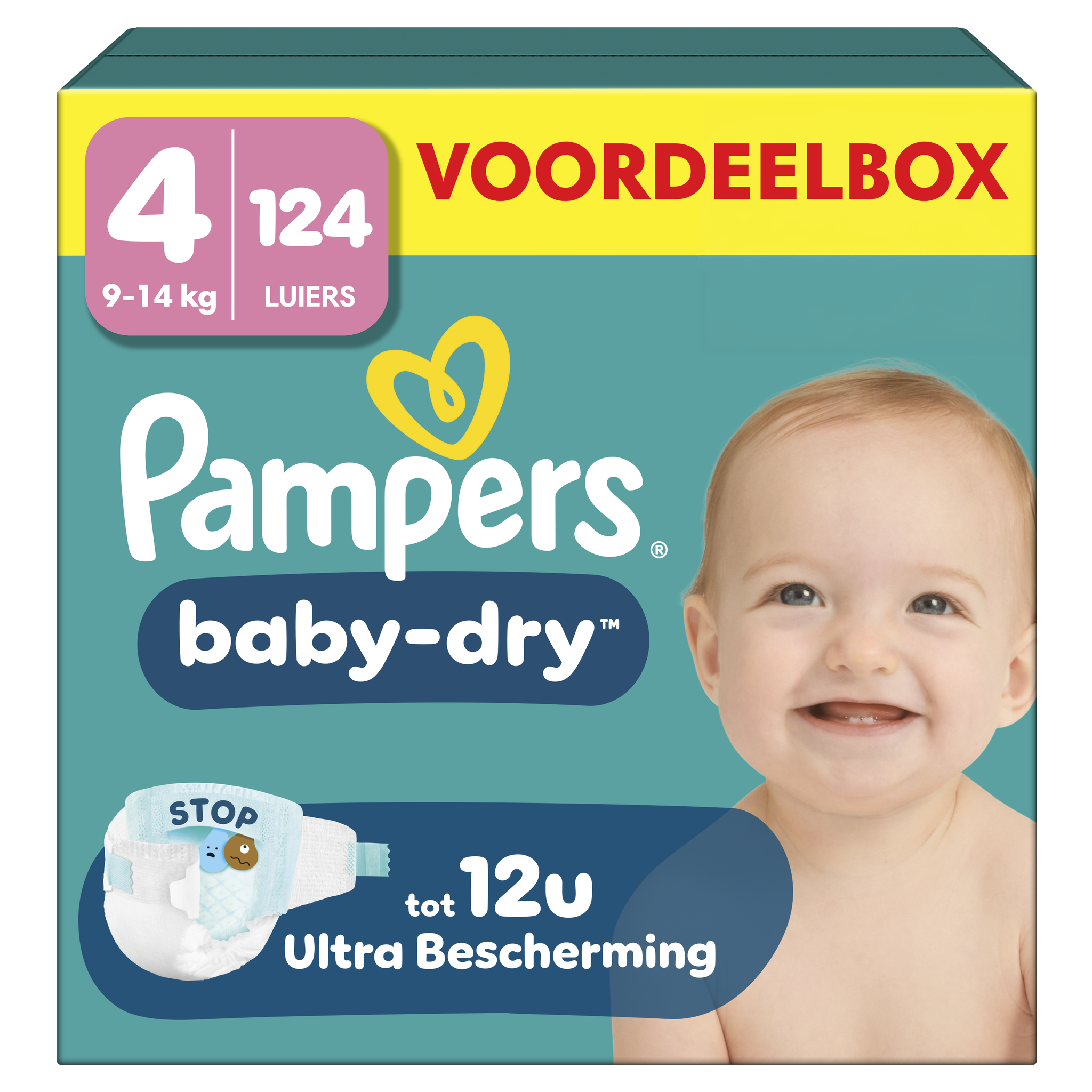 Pampers Baby Dry Voordeelbox Luiers Maat 4 9-14 kg 124 stuks