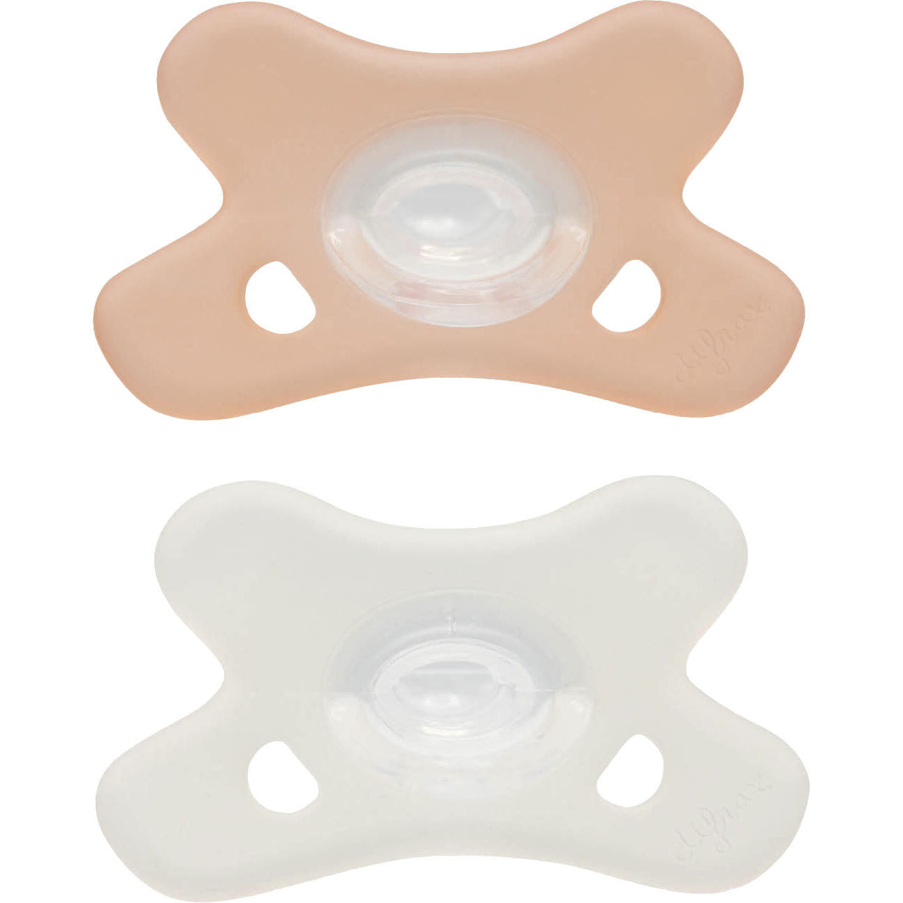 Difrax Fopspeen Natural Siliconen 0-6M Blossom/White 2 stuks