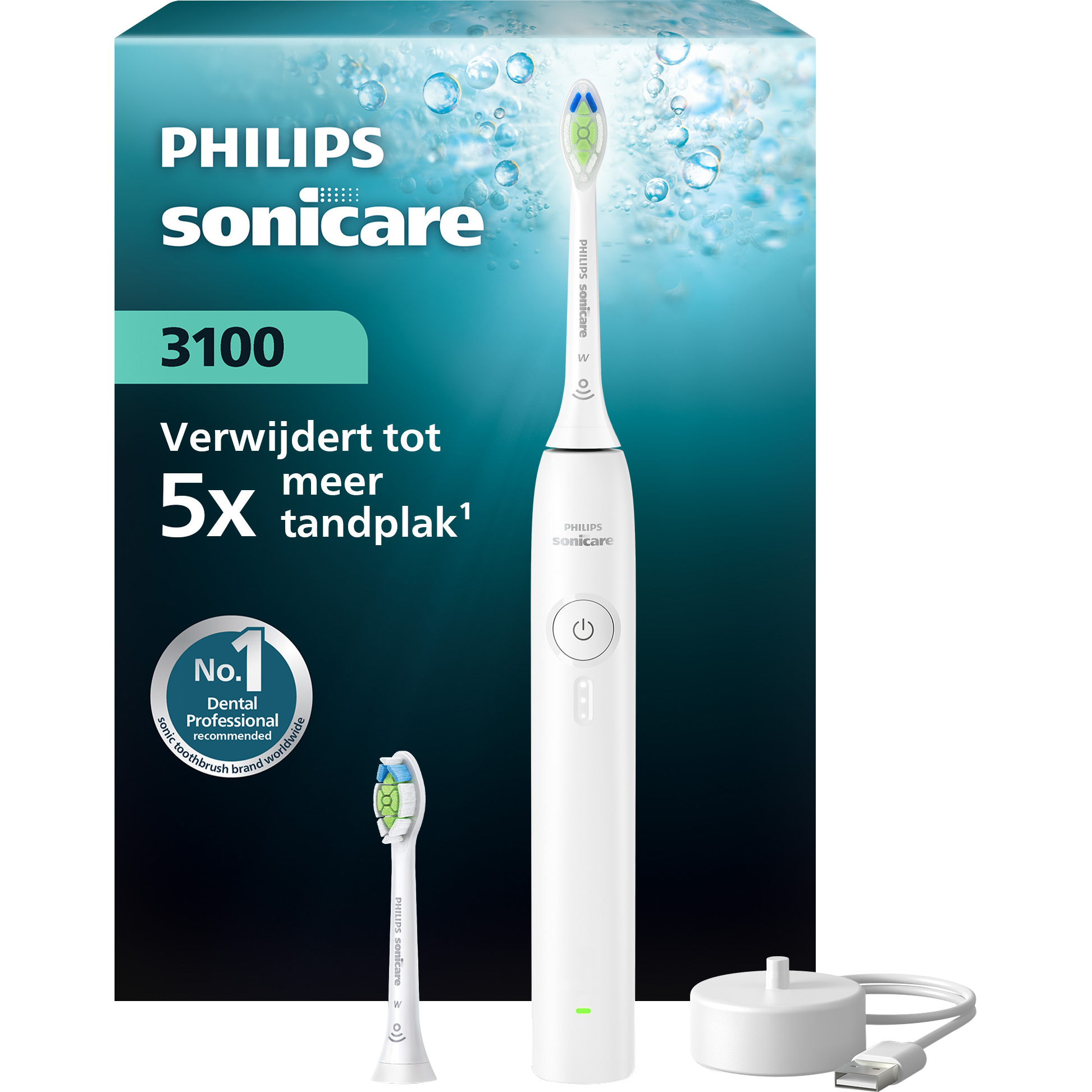 Philips Sonicare Elektronische Tandenborstel 3100 series Wit HX4032/21