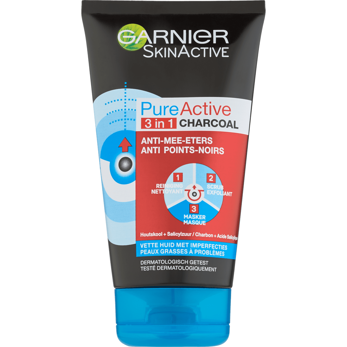 Garnier Skin Active Pure Active 3In1 Complete Reiniging 150 ML Etos