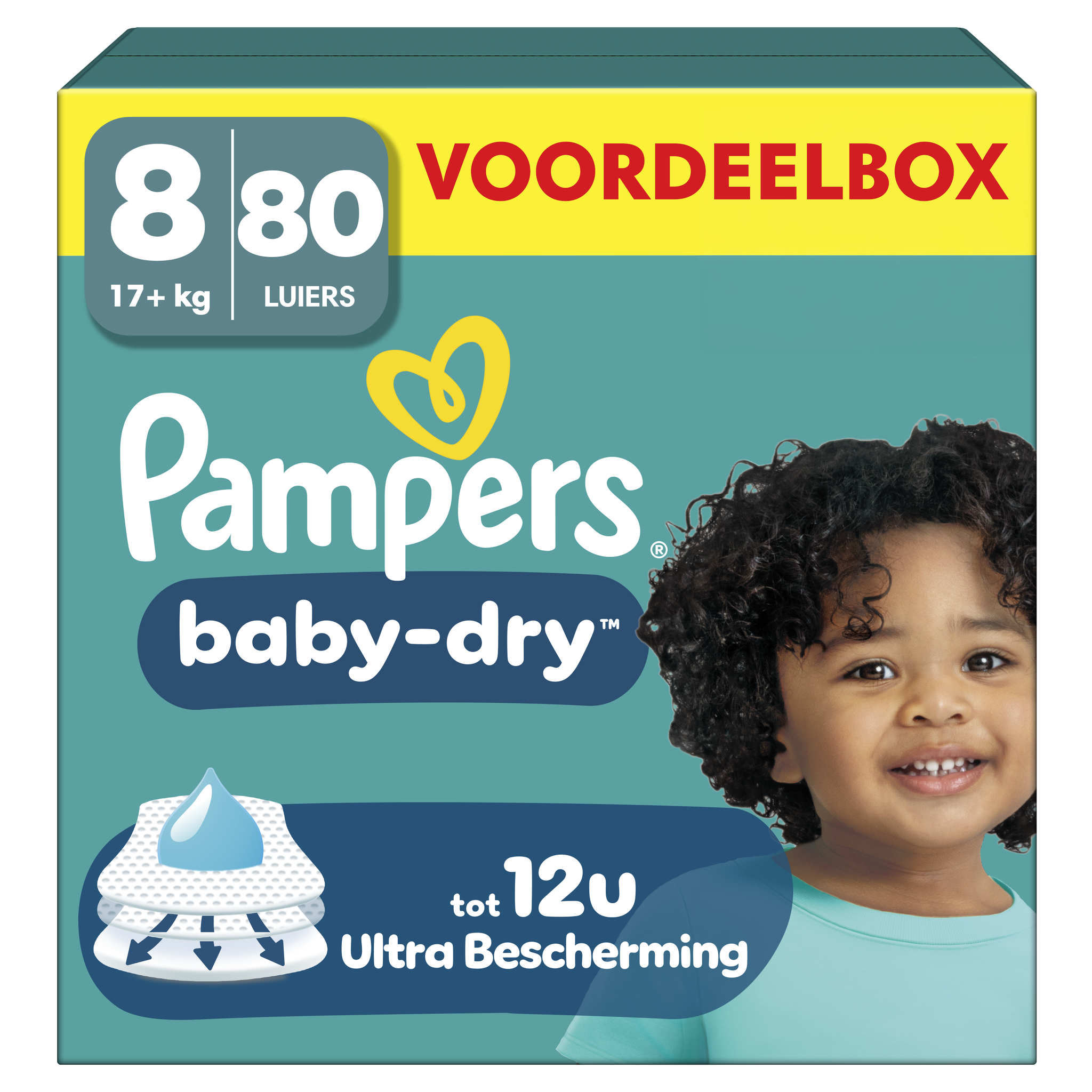 Pampers Baby Dry Voordeelbox Luiers Maat 8 17+ kg 80 stuks