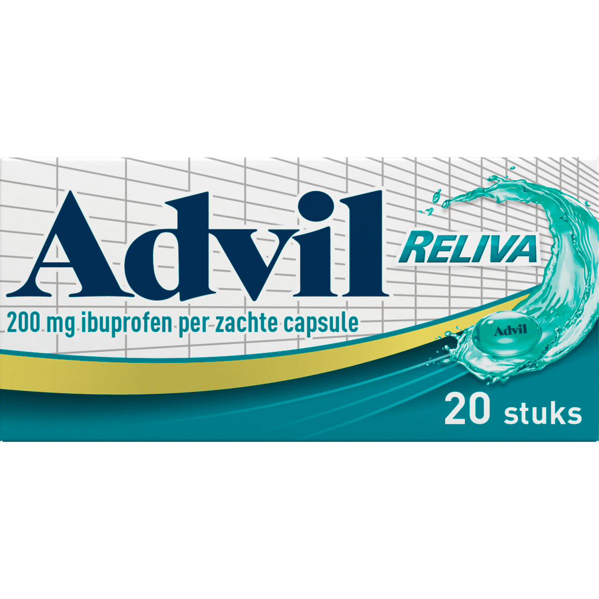 Advil Reliva Liquid 200 MG Ibuprofen voor Pijn en Koorts Capsules 20 stuks