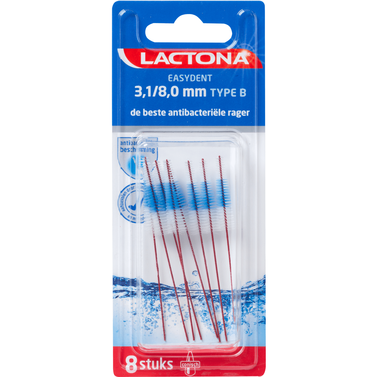 Lactona Easydent Ragers Type B 3,1/8,0 mm 8 stuks