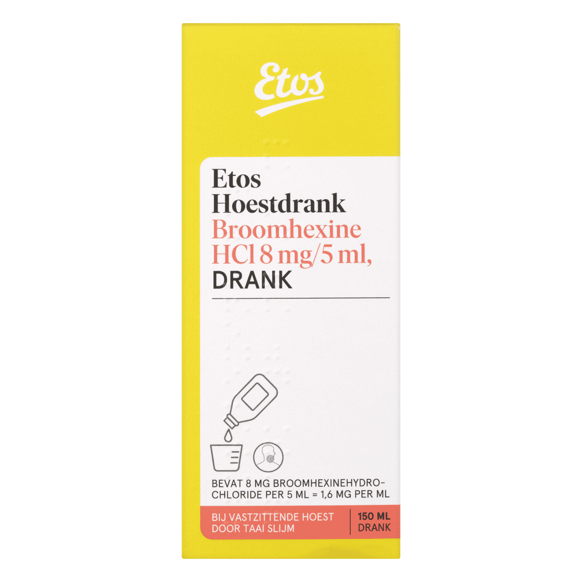 Etos Hoestdrank Broomhexine HCI8 MG/5 ML 150 ML