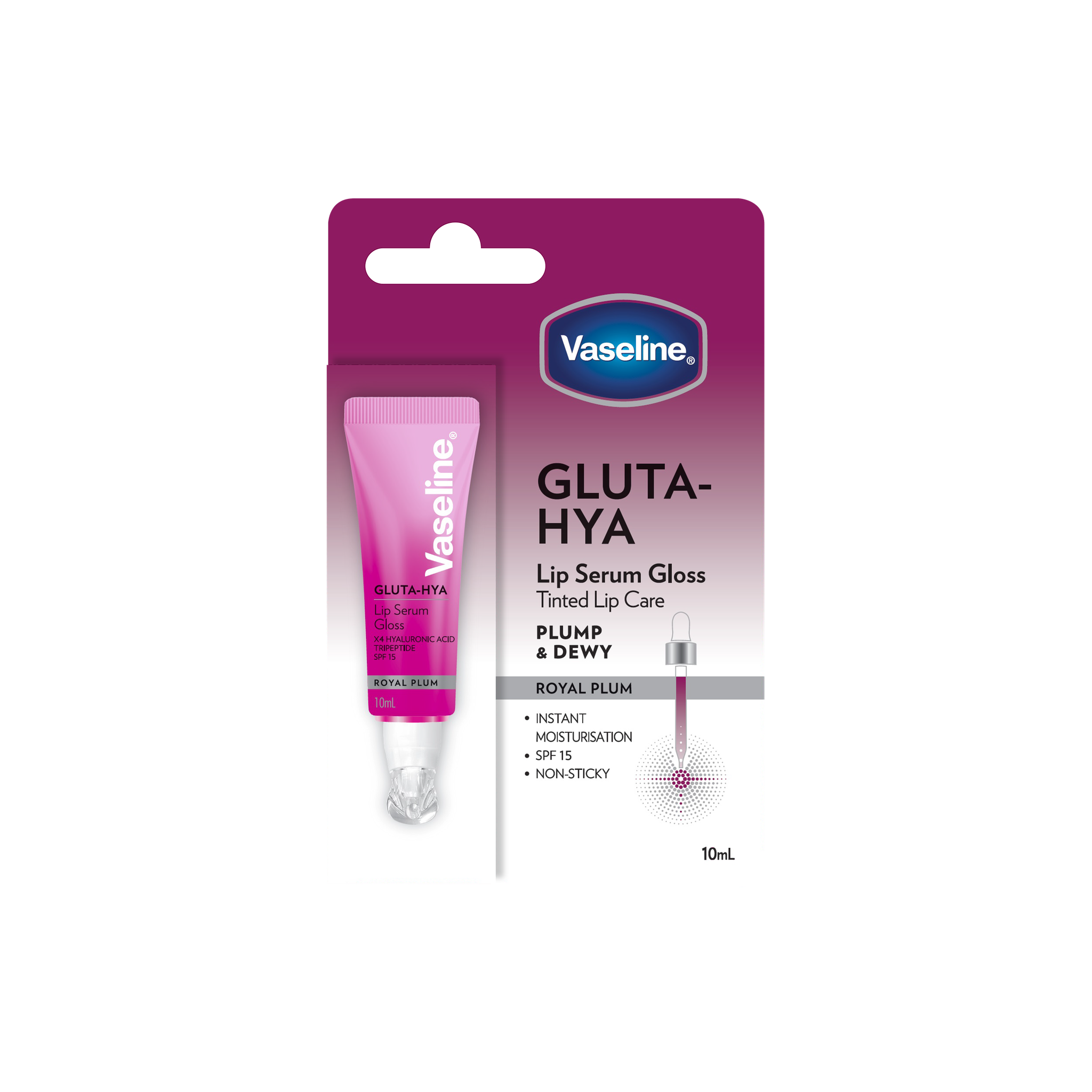 Vaseline Gluta-Hya Lip Serum Gloss Royal Plum 10 ML