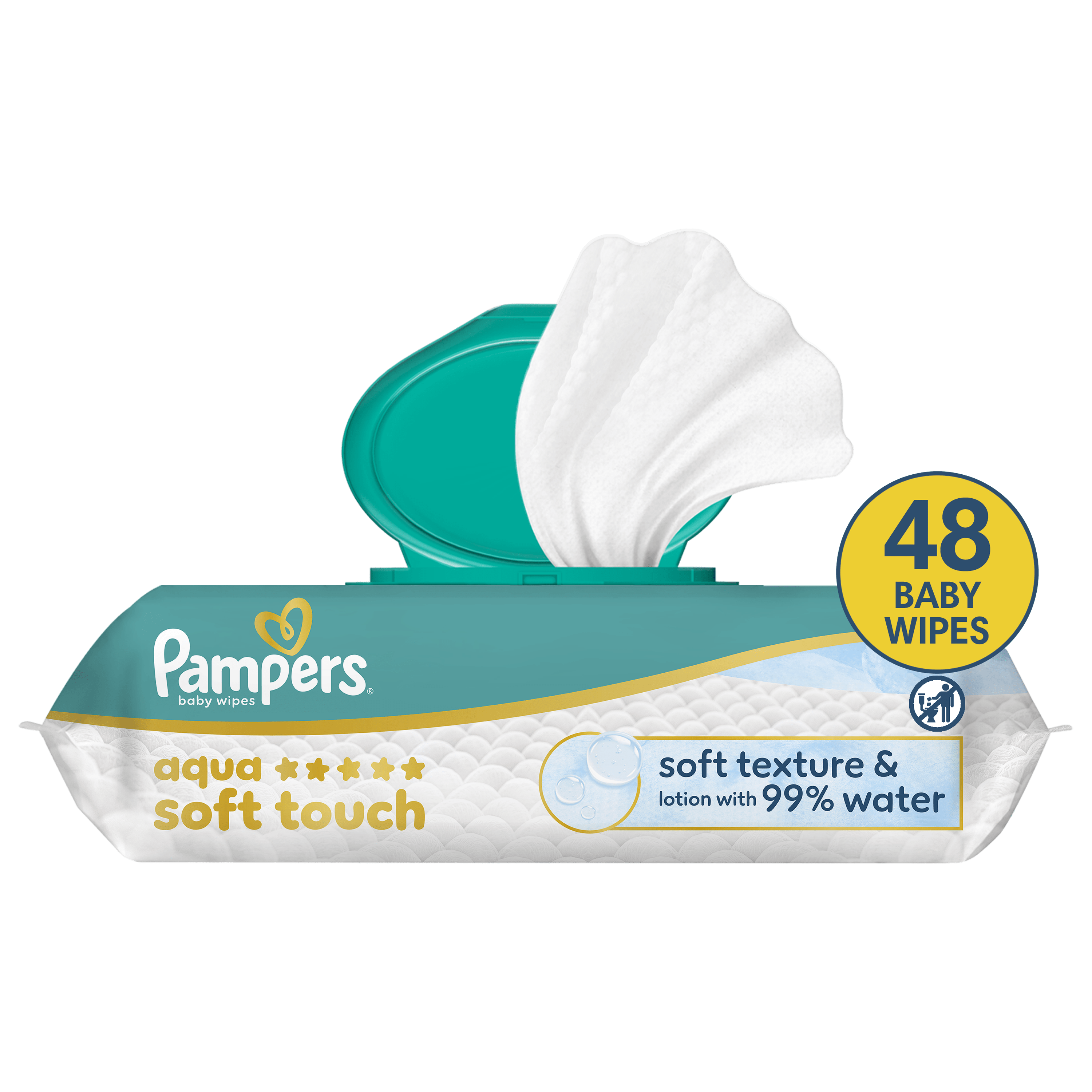 Pampers Aqua Soft Touch Billendoekjes 48 stuks