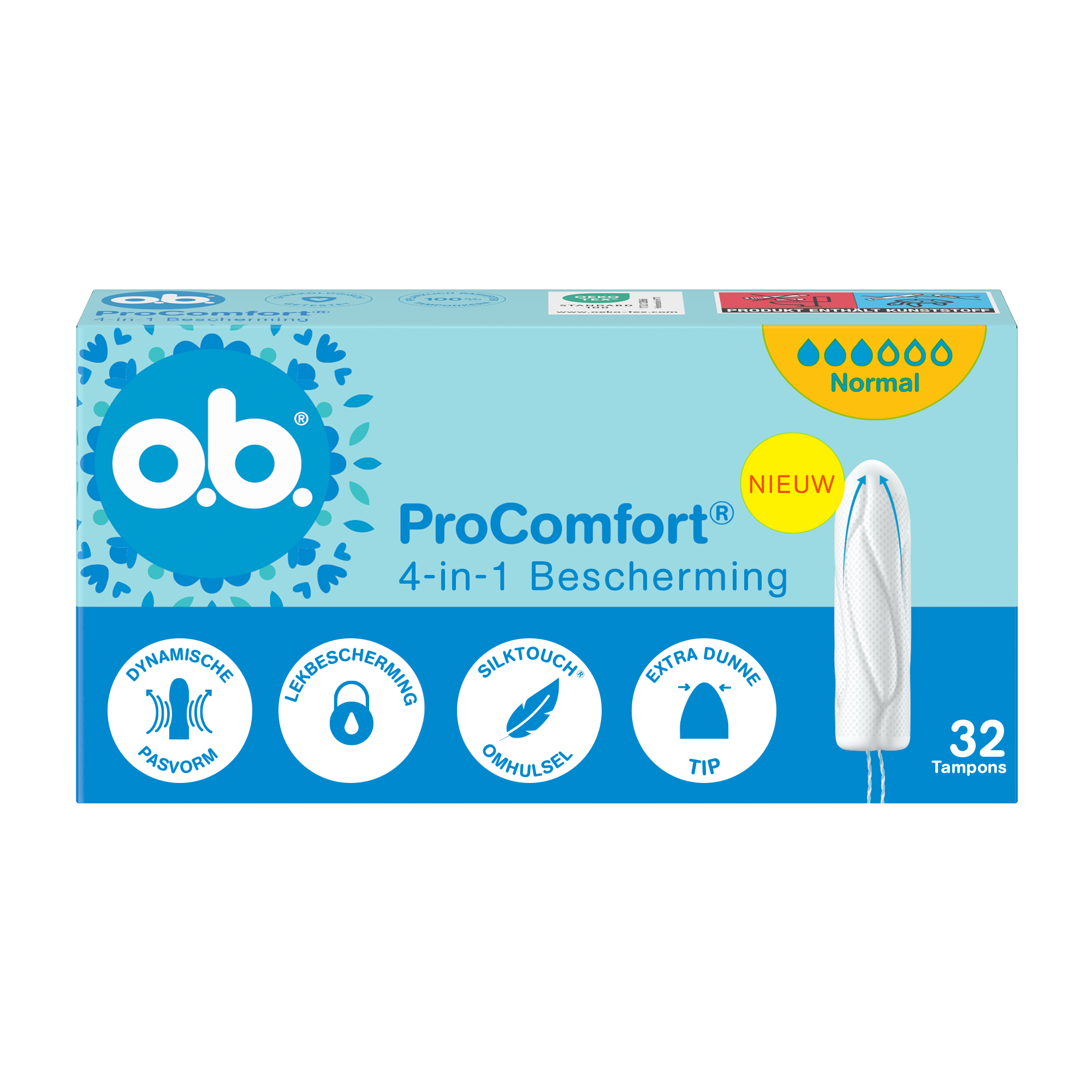 o.b.® Pro Comfort Advanced Normal Tampons 32 Stuks