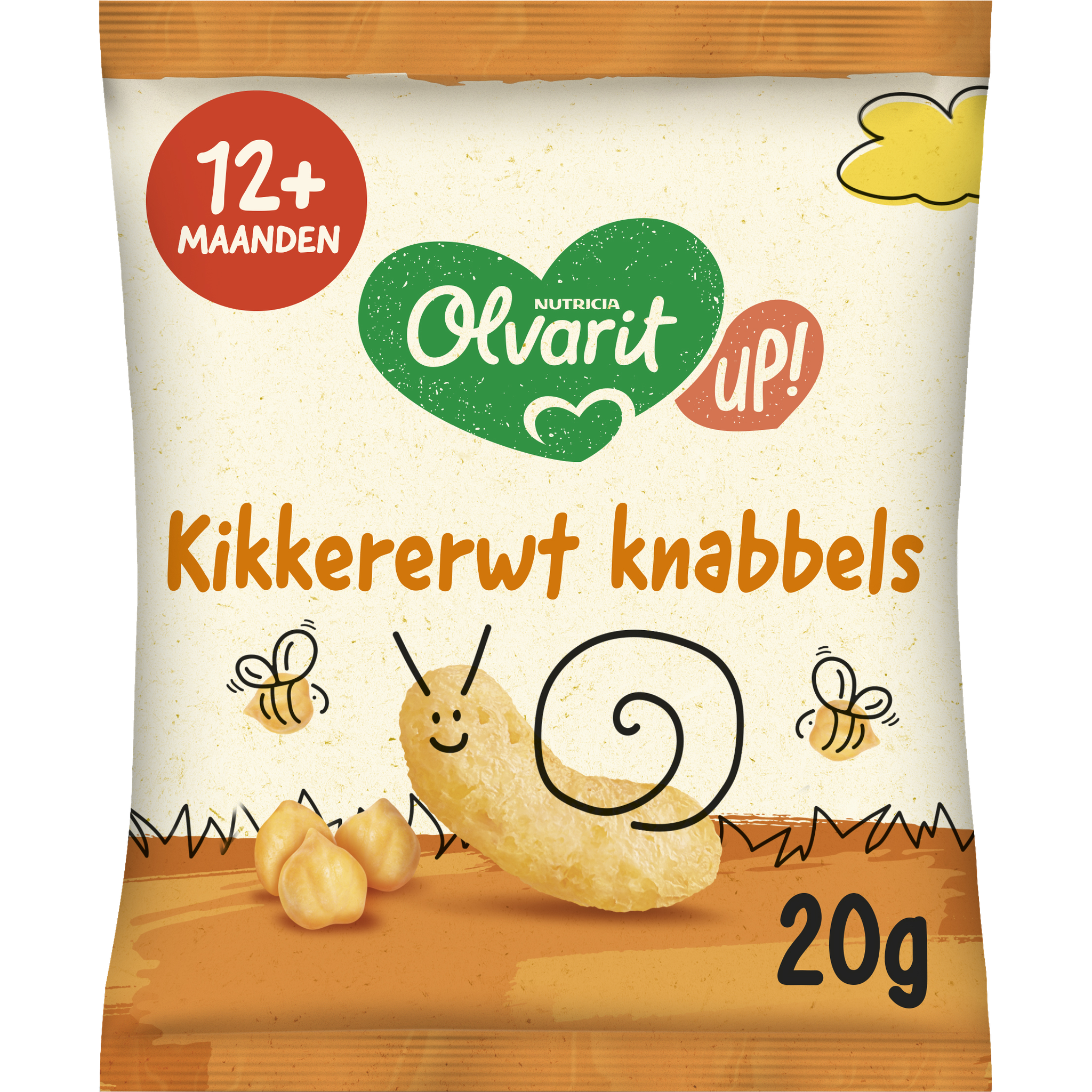 Olvarit Knabbels Kikkererwt 12+ Maanden 20 gram