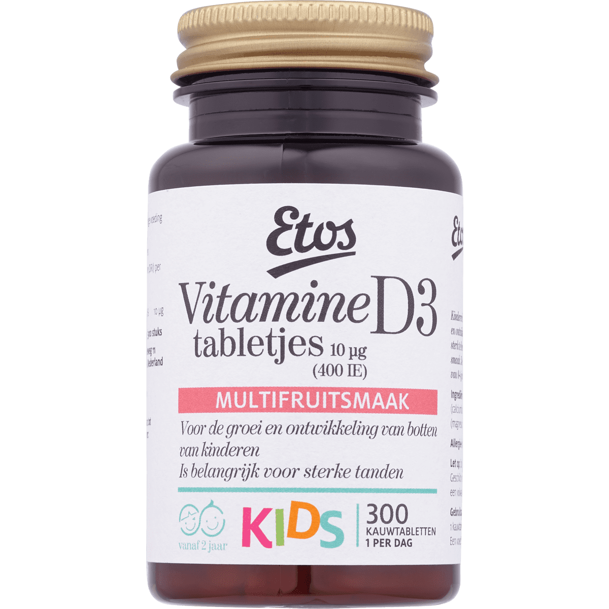 Articulatie Electrificeren jongen Vitamine D3 10 µg Kauwtabletten 300 tabletten 300 EA | Etos