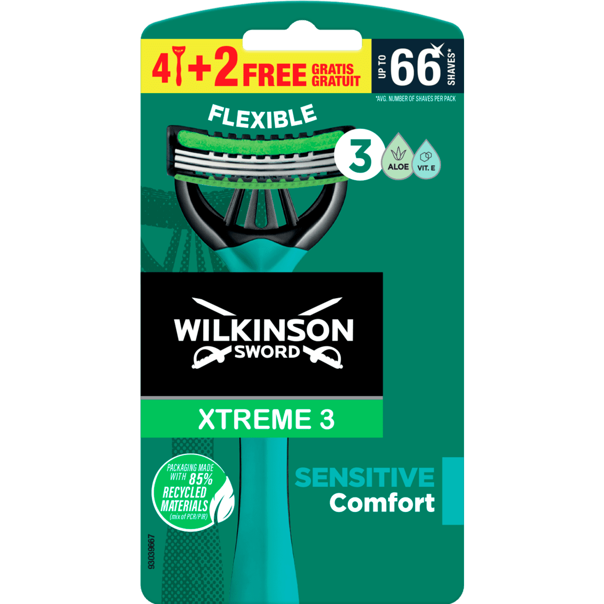 Wilkinson Sword Xtreme 3 Sensitive Wegwerpmesjes 6 stuks