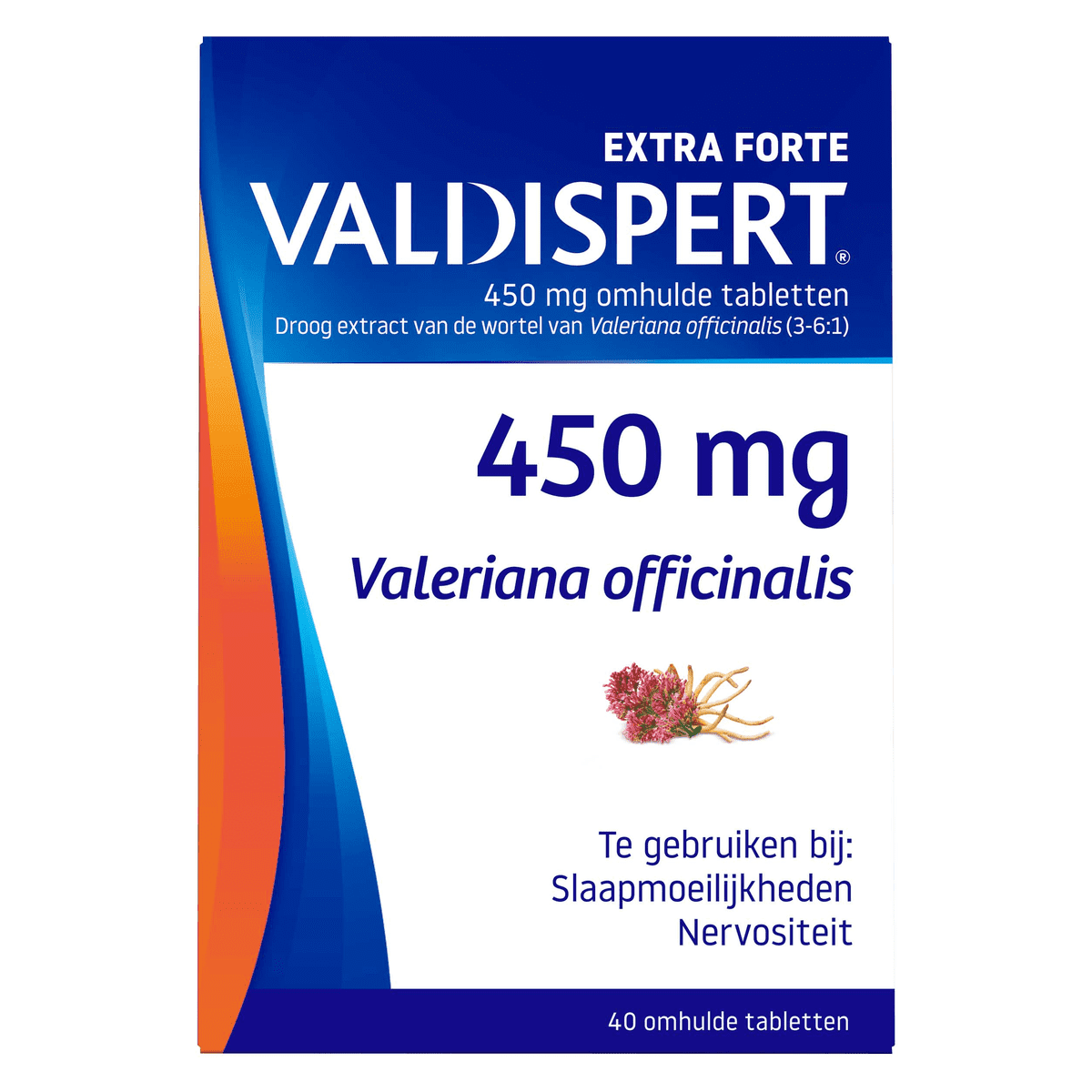 Valdispert Extra Forte 450 MG Tabletten 40 stuks