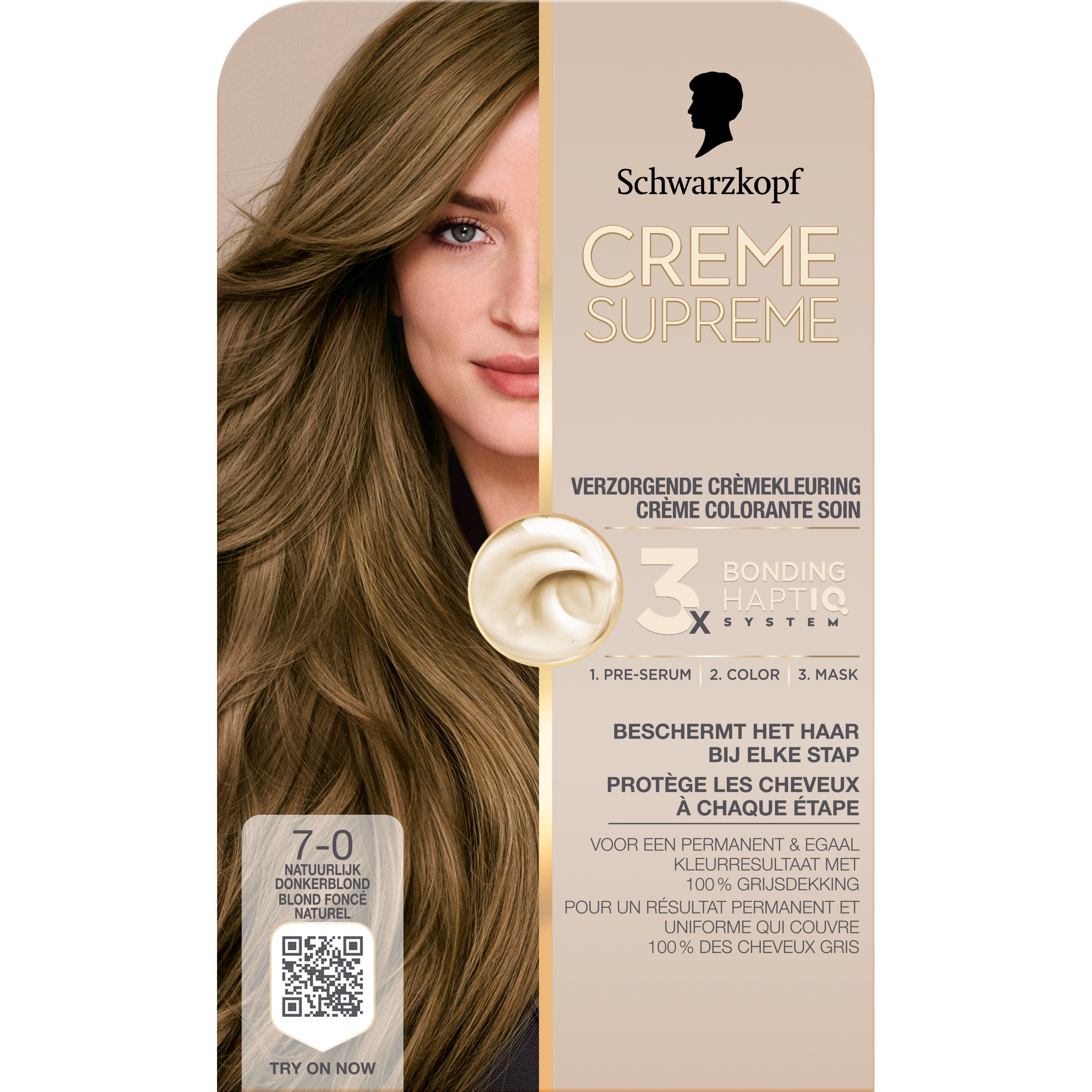 Schwarzkopf Creme Supreme Haarkleuring 7-42 Nude Beige Donkerblond