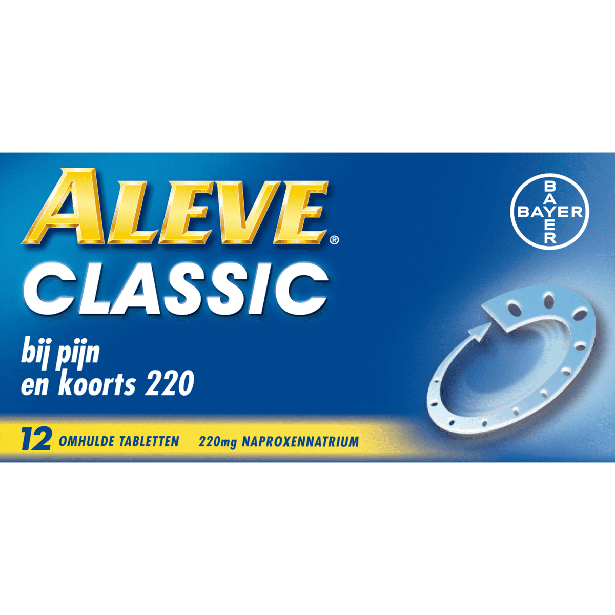 Aleve Classic Bij Hoofdpijn Griep Verkoudheid en Koorts Tabletten 12 stuks
