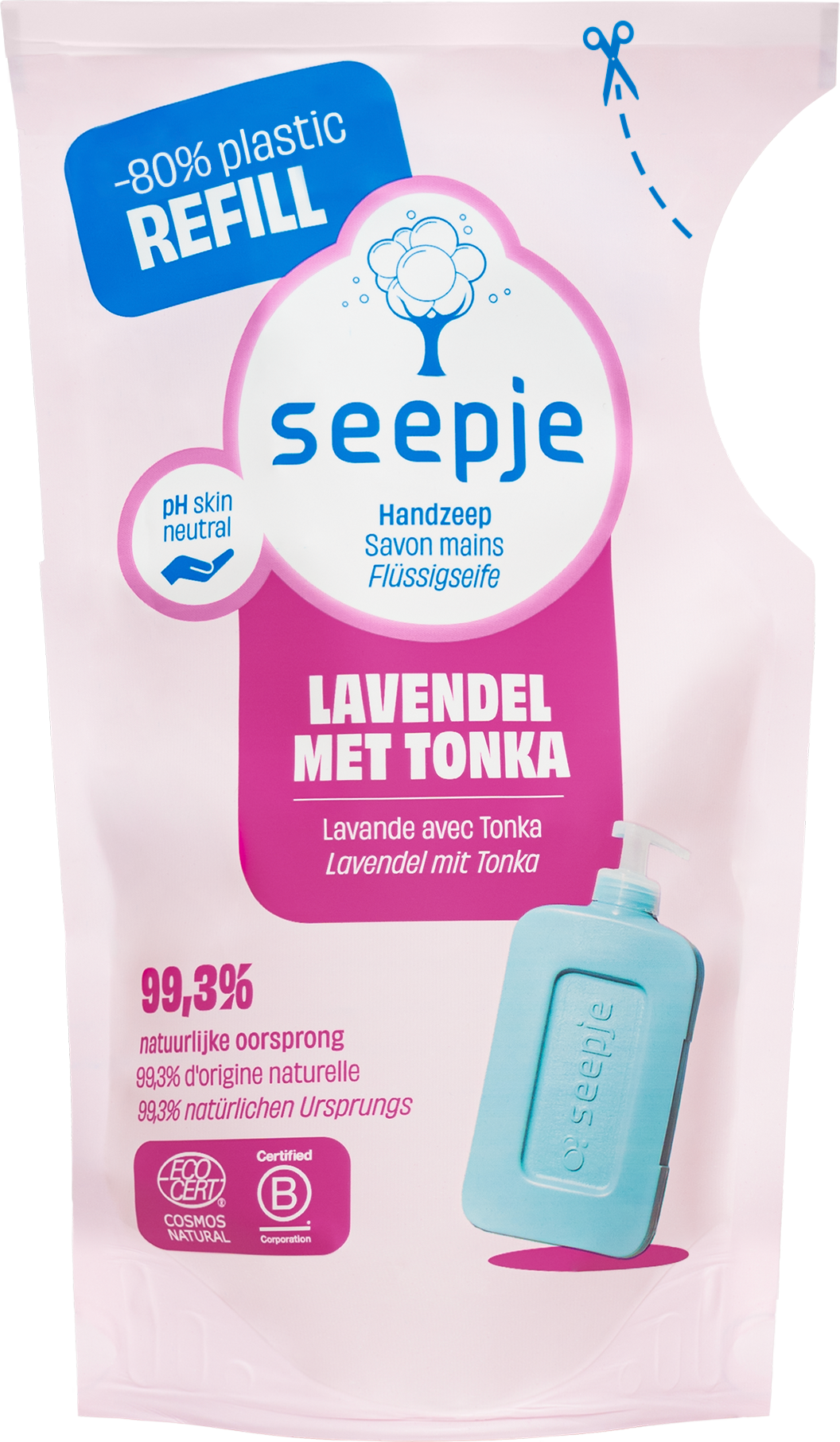 Seepje Lavendel Tonka Handzeep Vloeibare Refill 300 ML