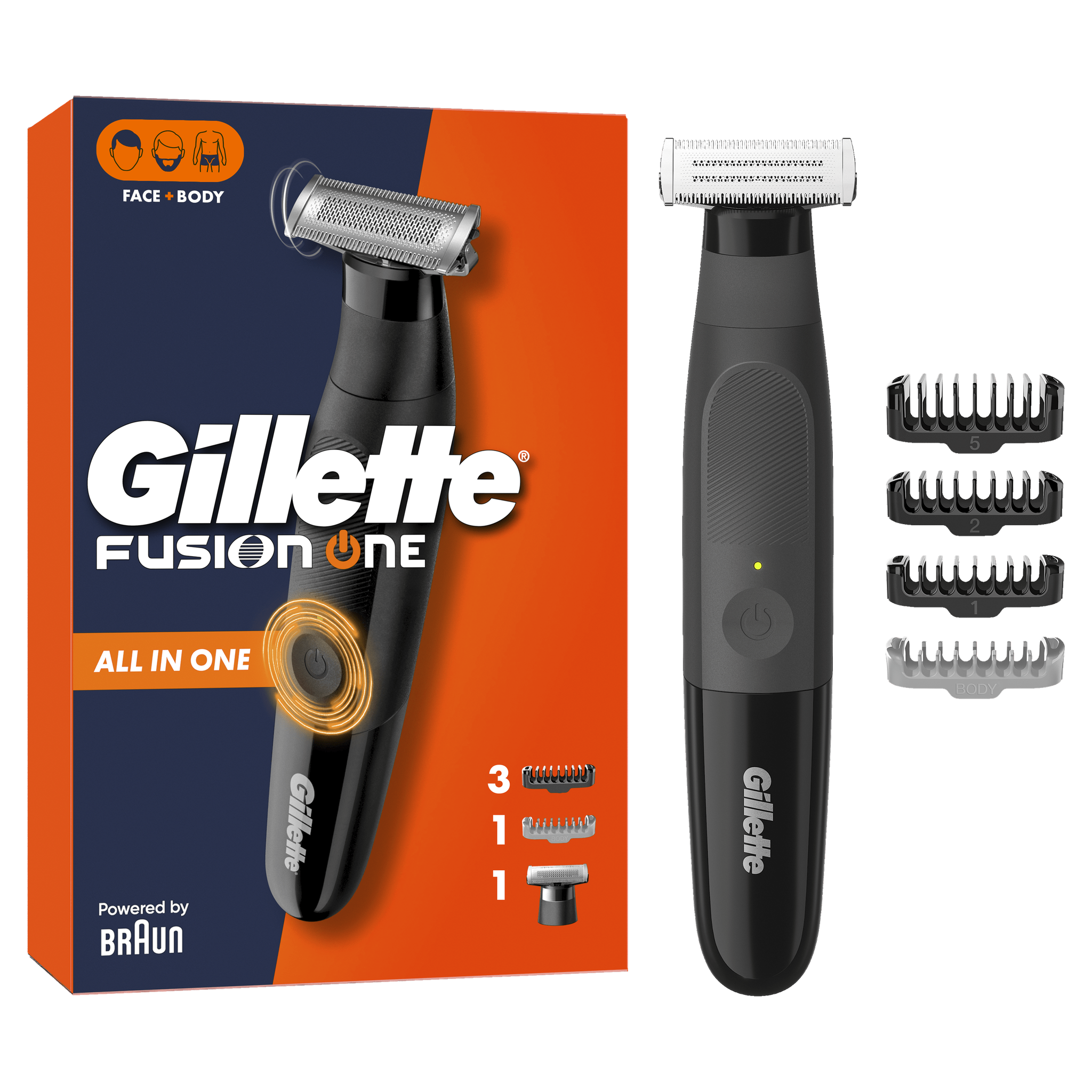 Gillette Fusion One Hybrid Trimmer & Scheerapparaat