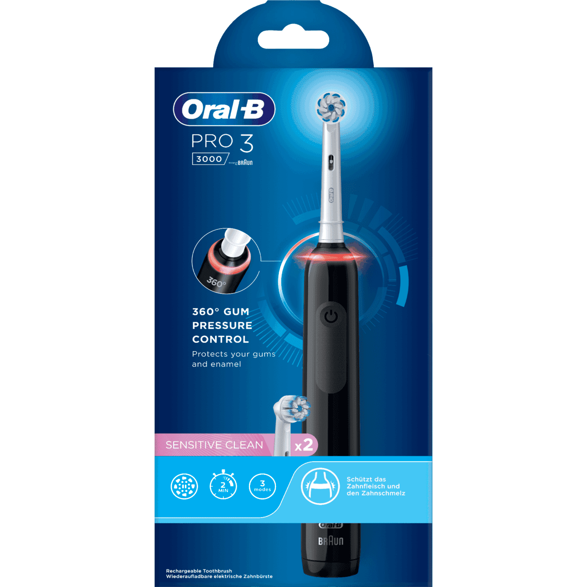 oplichterij seinpaal hiërarchie Oral-B Pro 3 3000 Elektrische Tandenborstel Zwart 1 EA | Etos