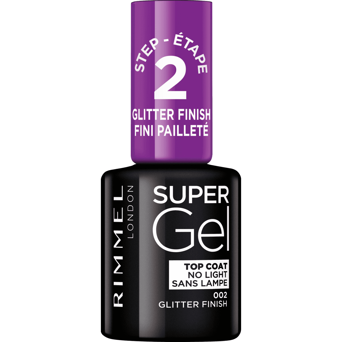 Rimmel London SuperGel Nagellak 002 Top Coat Glitter Effect 12 ML