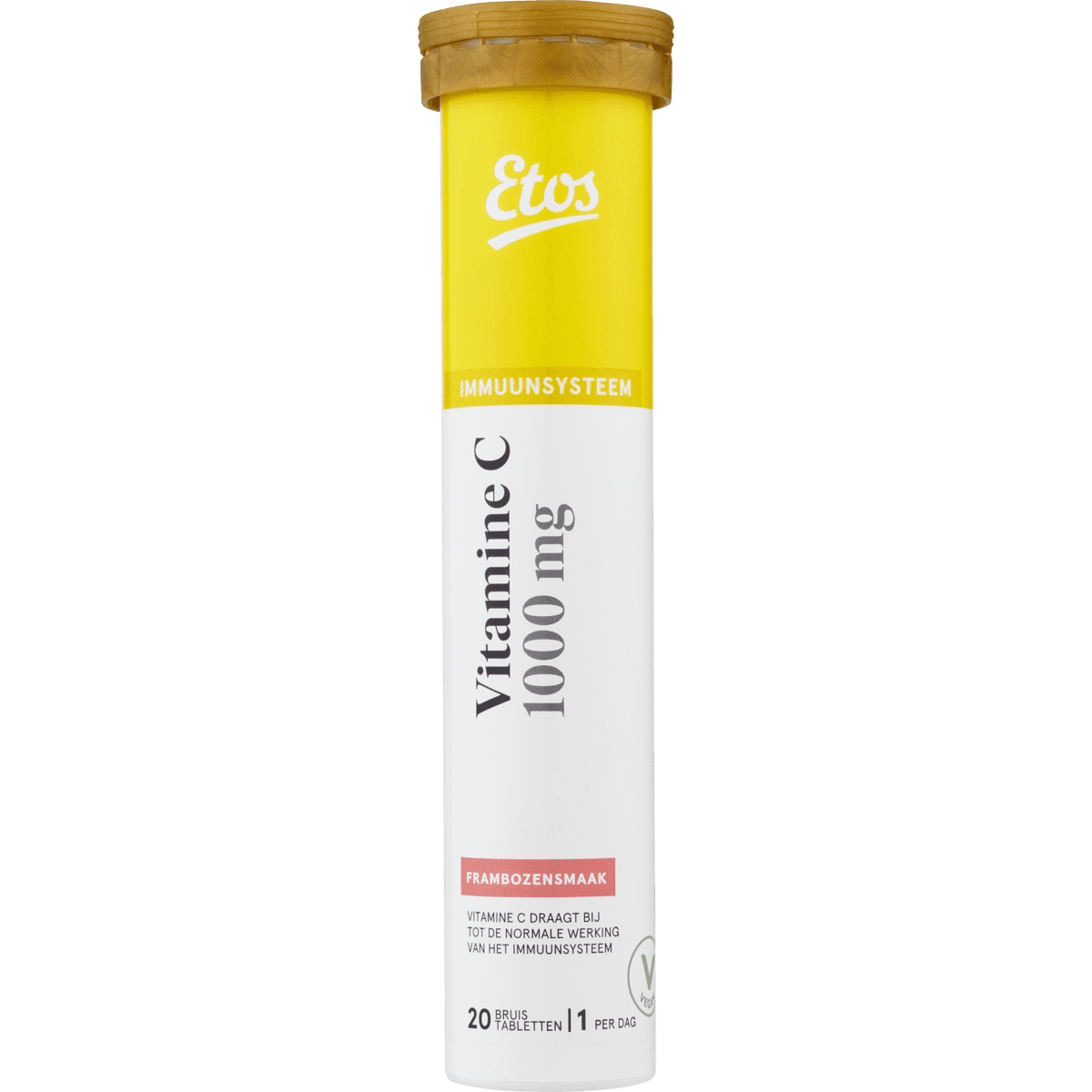Etos Vitamine C 1000 MG Framboos Bruistablet 20 stuks