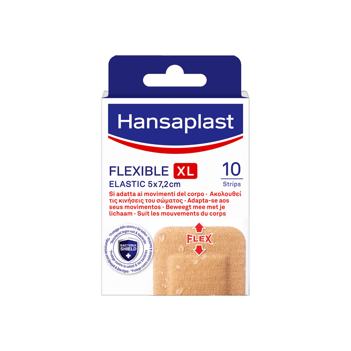 Hansaplast Flexible XL Eilandpleister 5x7,2cm 10 stuks