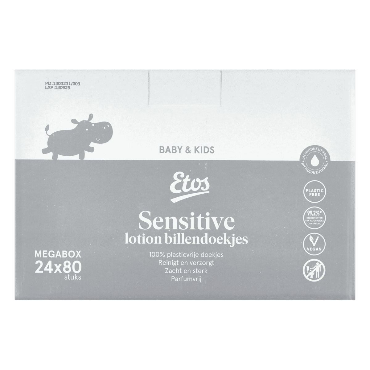 Etos Baby Lotion Billendoekjes Sensitive Plasticvrij Megabox 1920 EA Etos