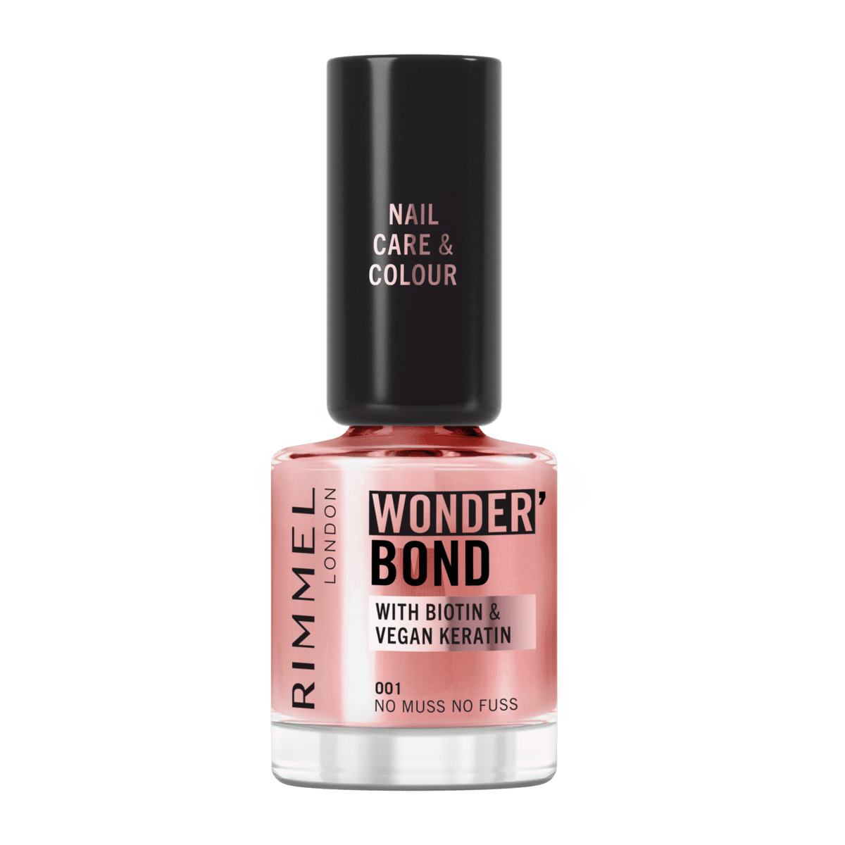 Rimmel London Wonder'Bond Care+Color Nagellak Roze 001 No Muss No Fuss