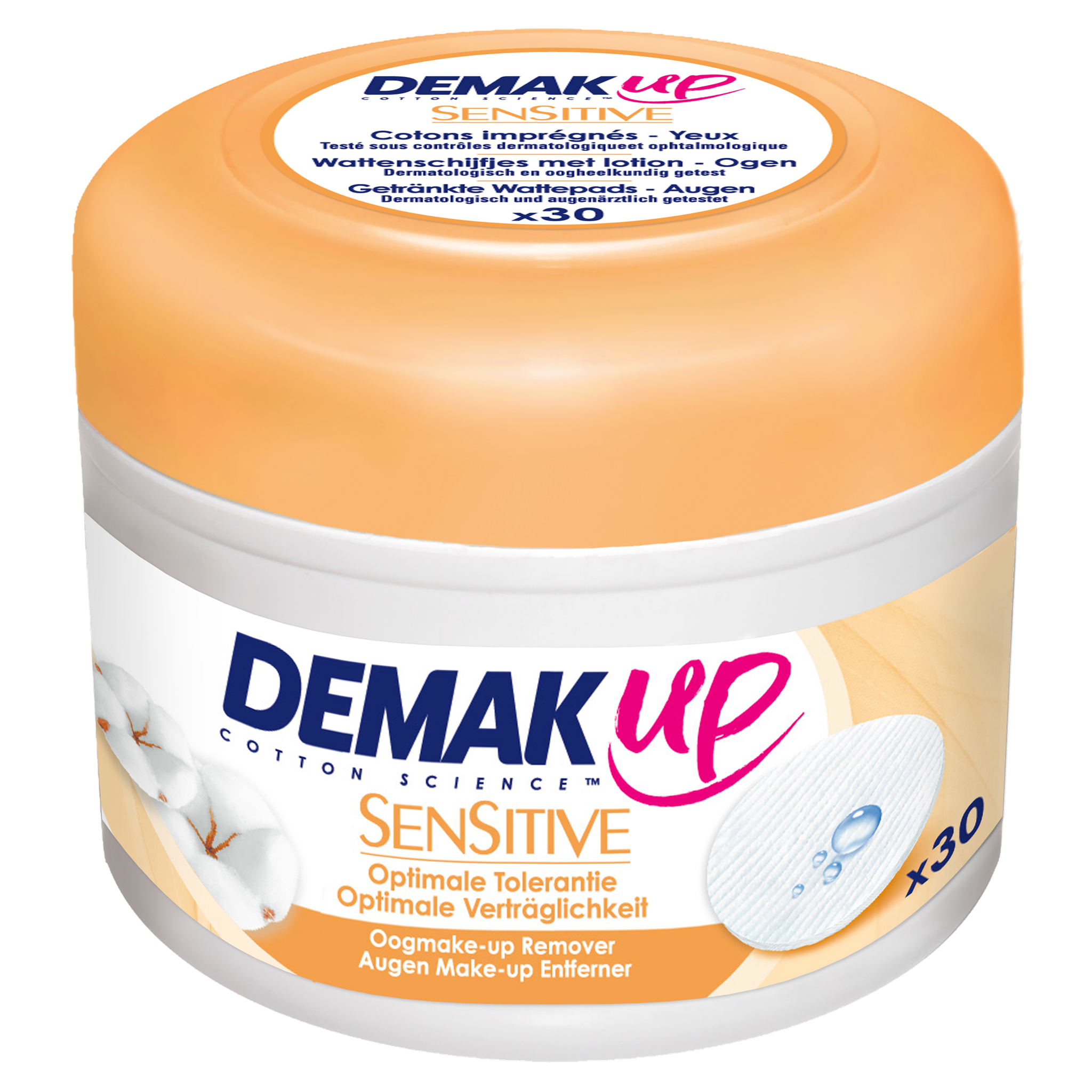 Demak'Up Sensitive Oogmake-up Reiniger Wattenschijfjes 30 stuks