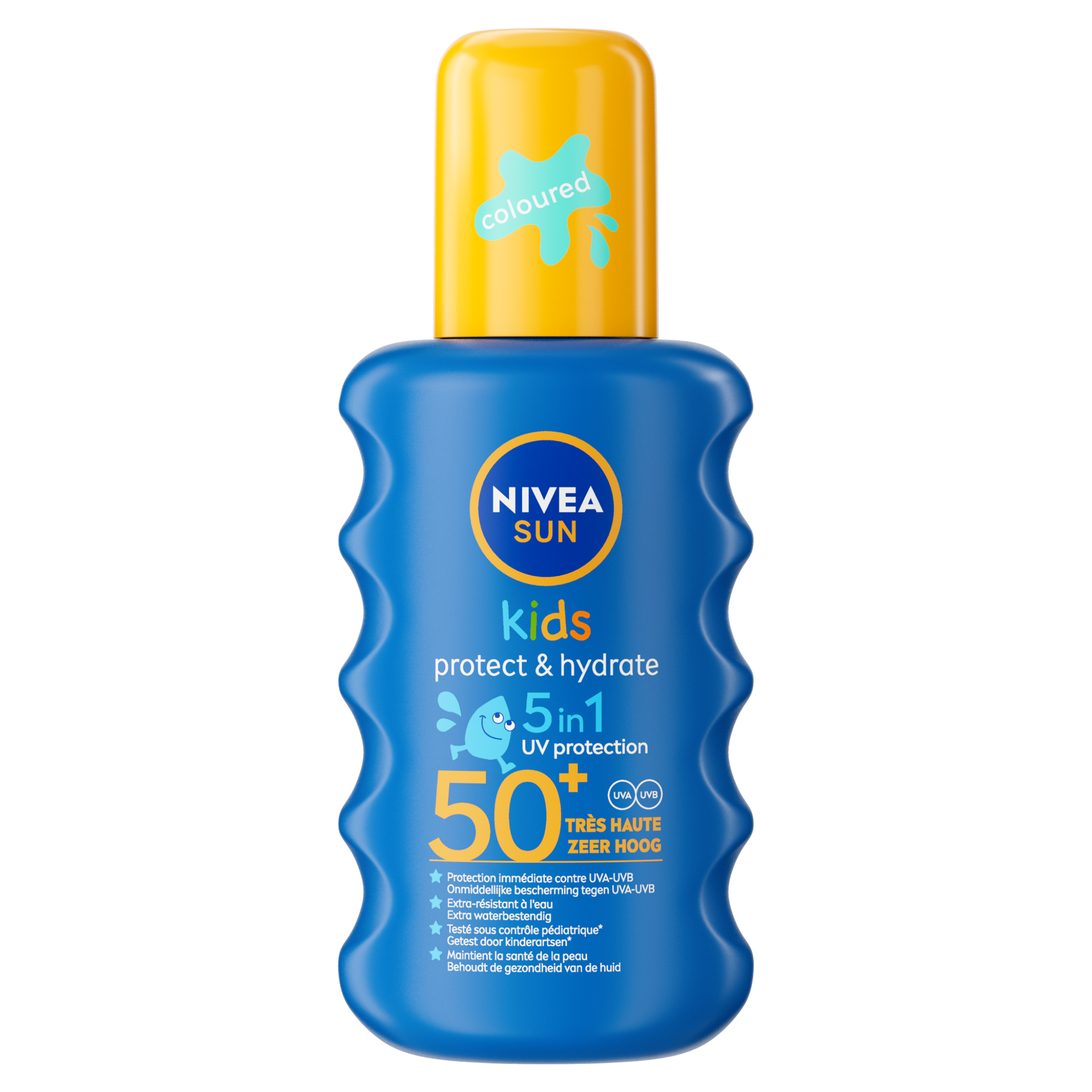 NIVEA SUN Kids Hydraterende Groen Gekleurde Zonnespray SPF50+ 200 ML