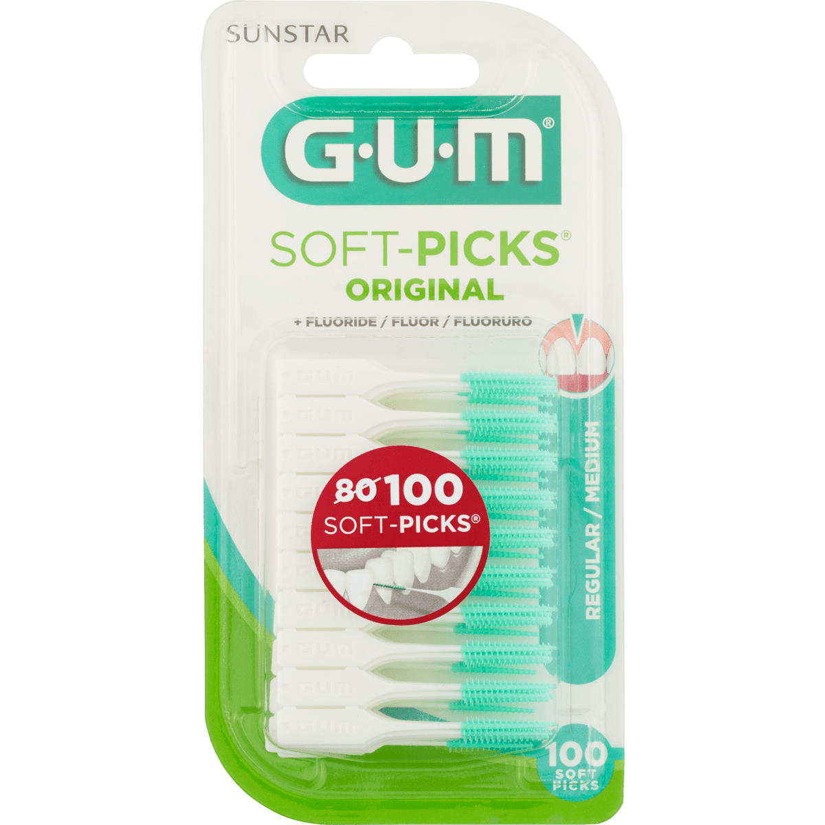 GUM SoftPicks Original Medium 100 EA Etos